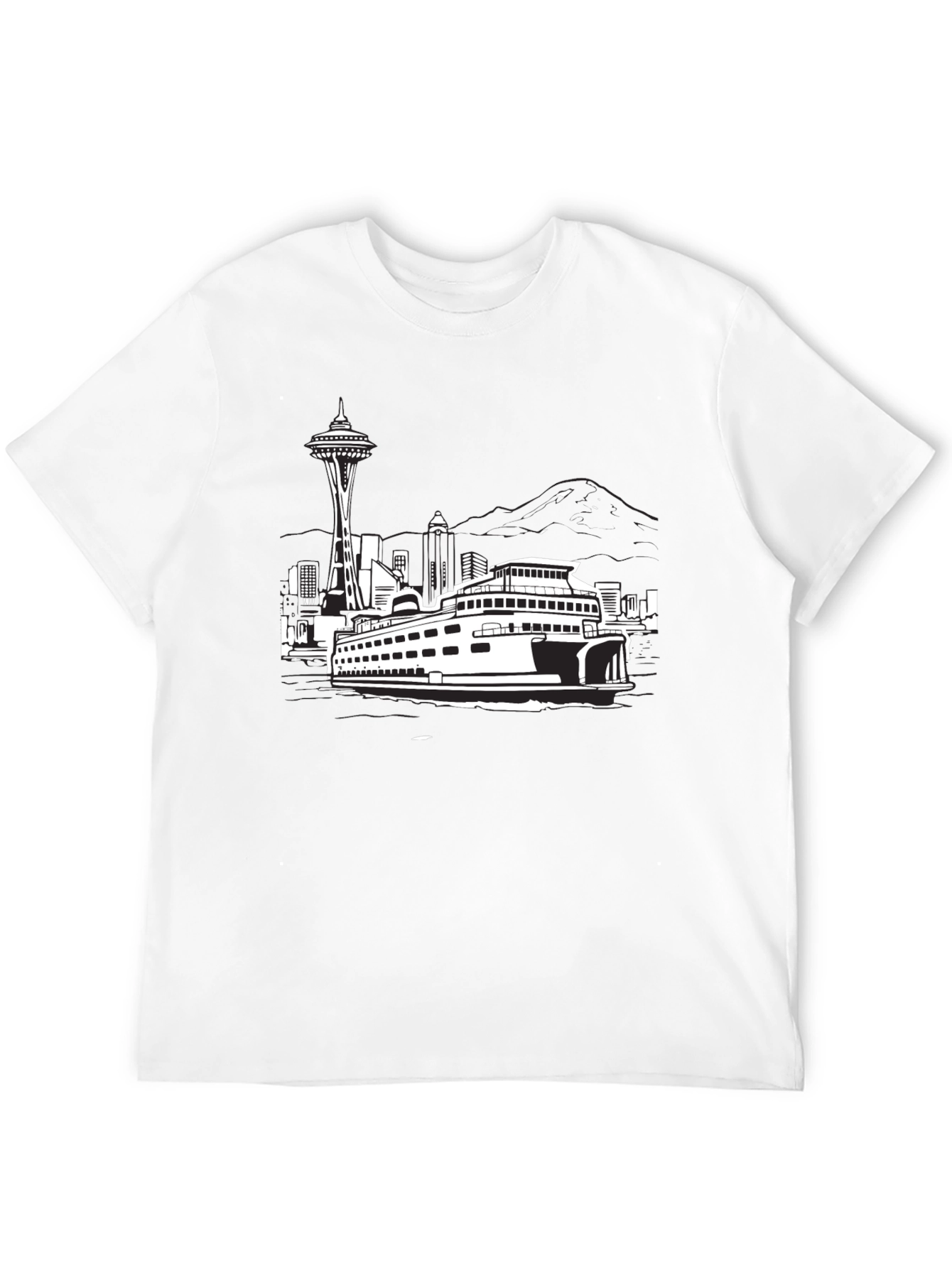 Seattle Ferry Black T-Shirt