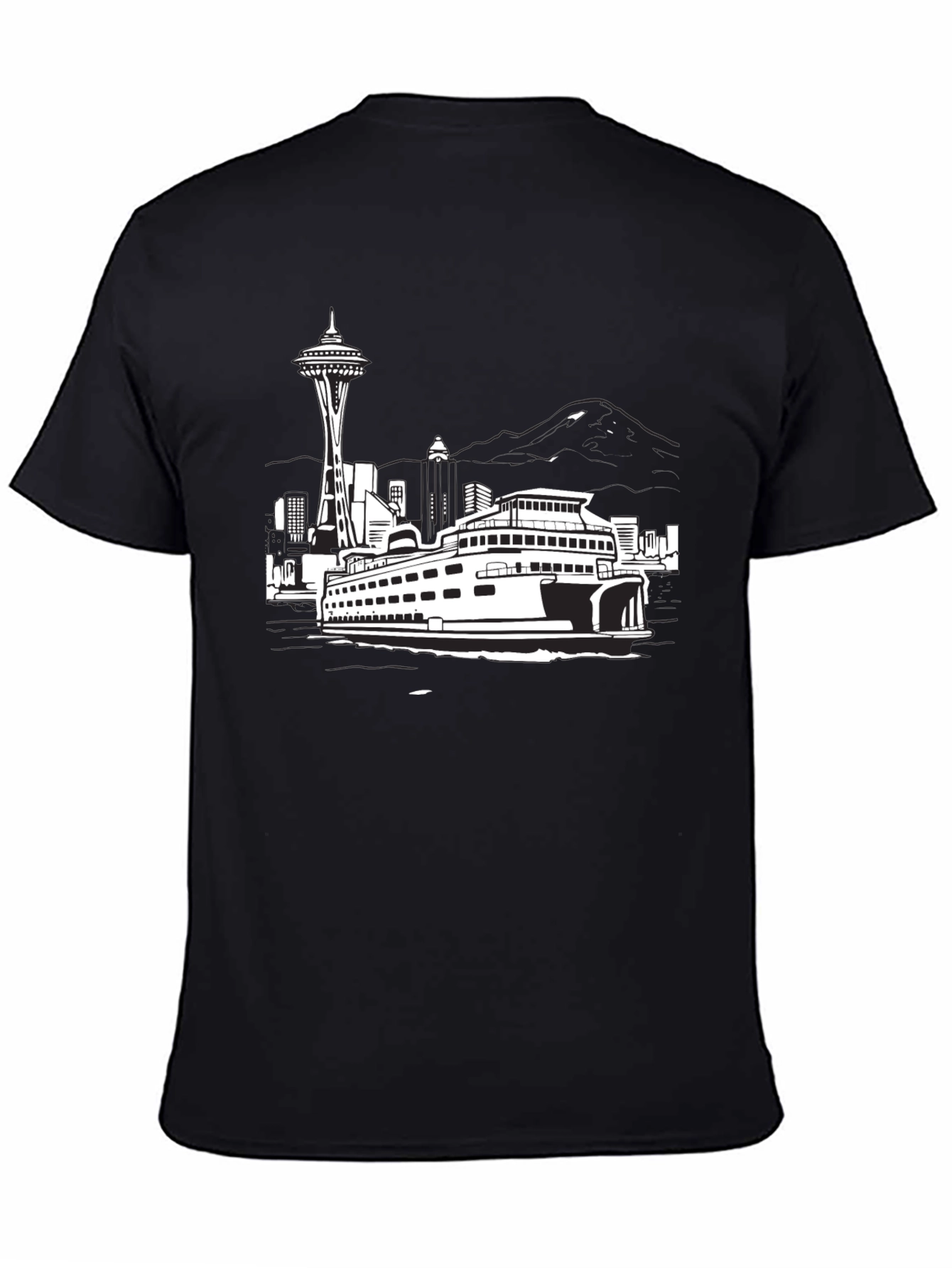 Seattle Ferry Black T-Shirt