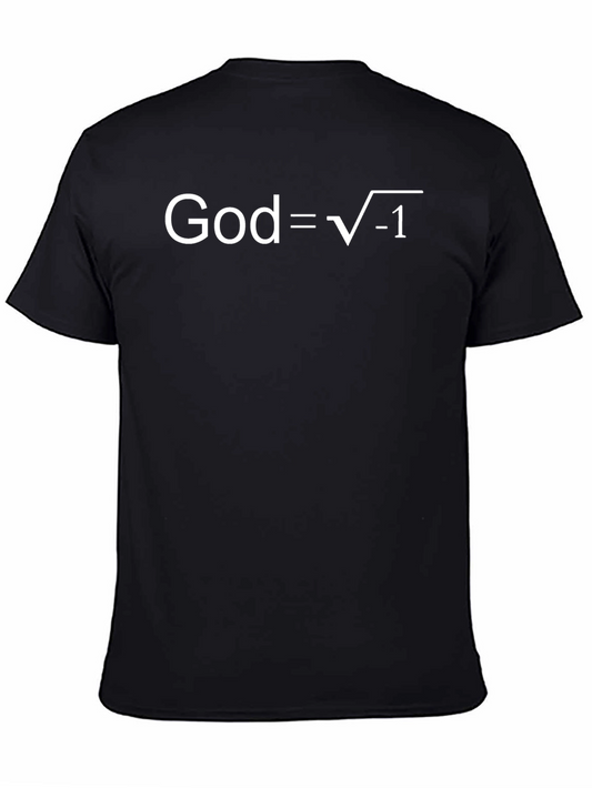 God is Imaginary T-Shirt - Black Math Humor Tee