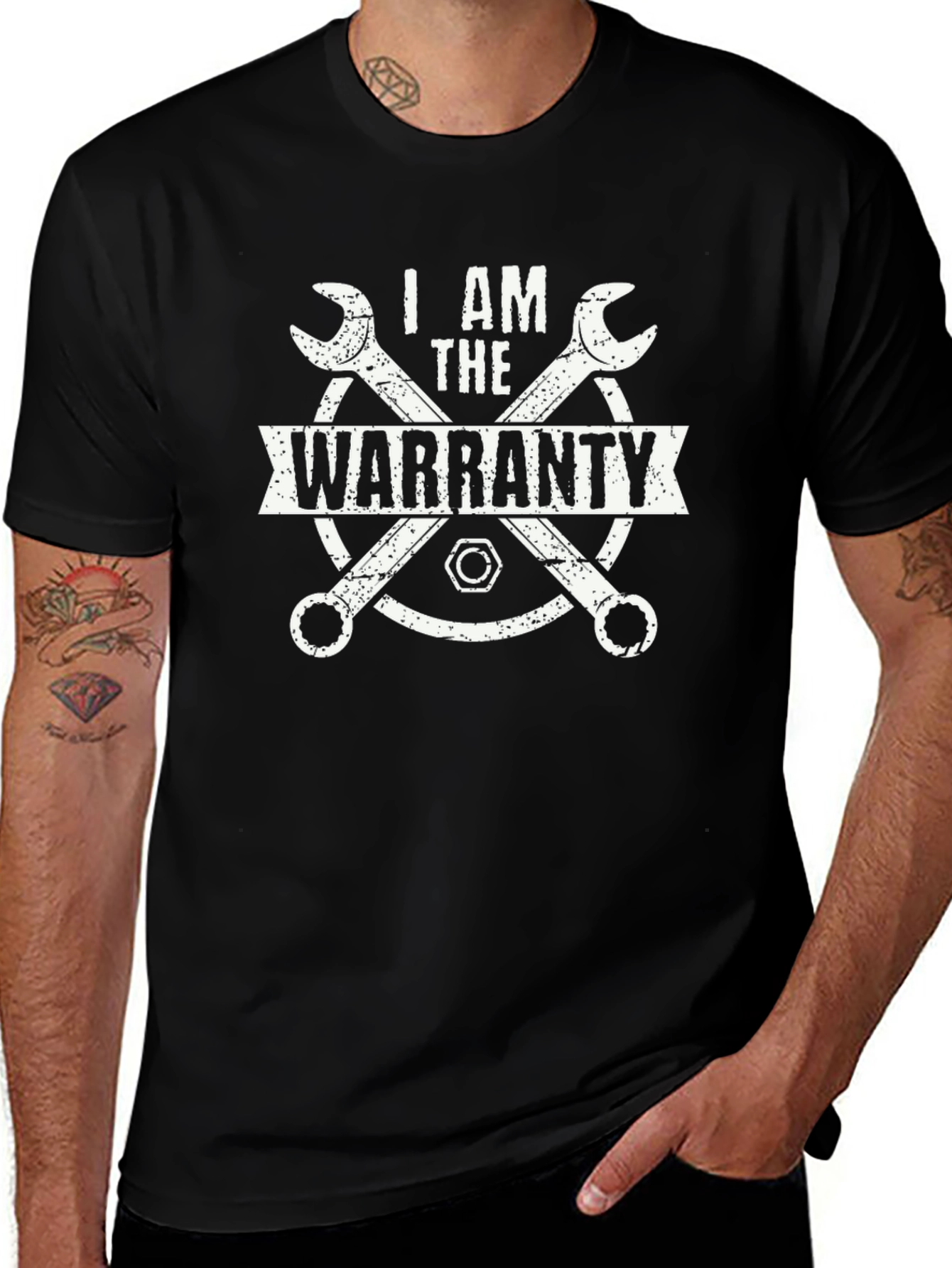 I Am The Warranty Graphic T-Shirt - Black