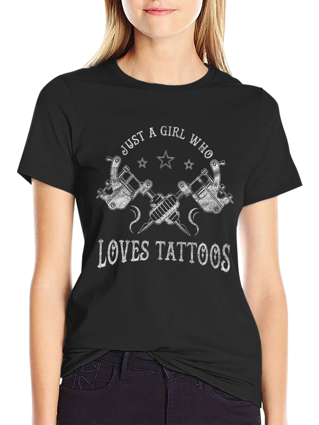 Just A Girl Who Loves Tattoos Graphic Tee