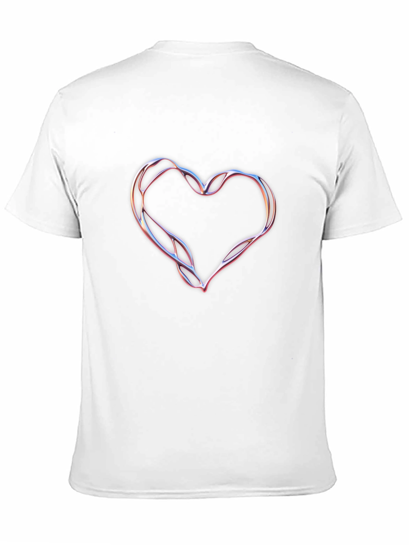 Abstract Heart Graphic Black Tee Shirt