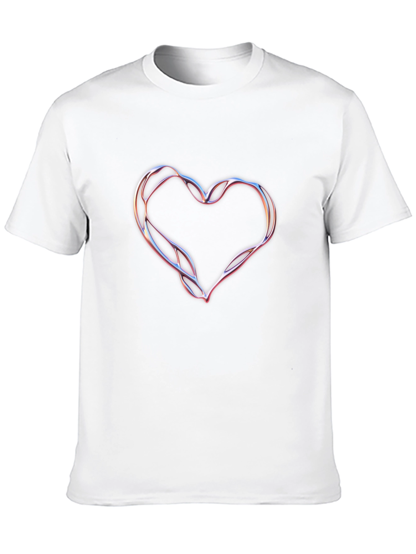 Abstract Heart Graphic Black Tee Shirt