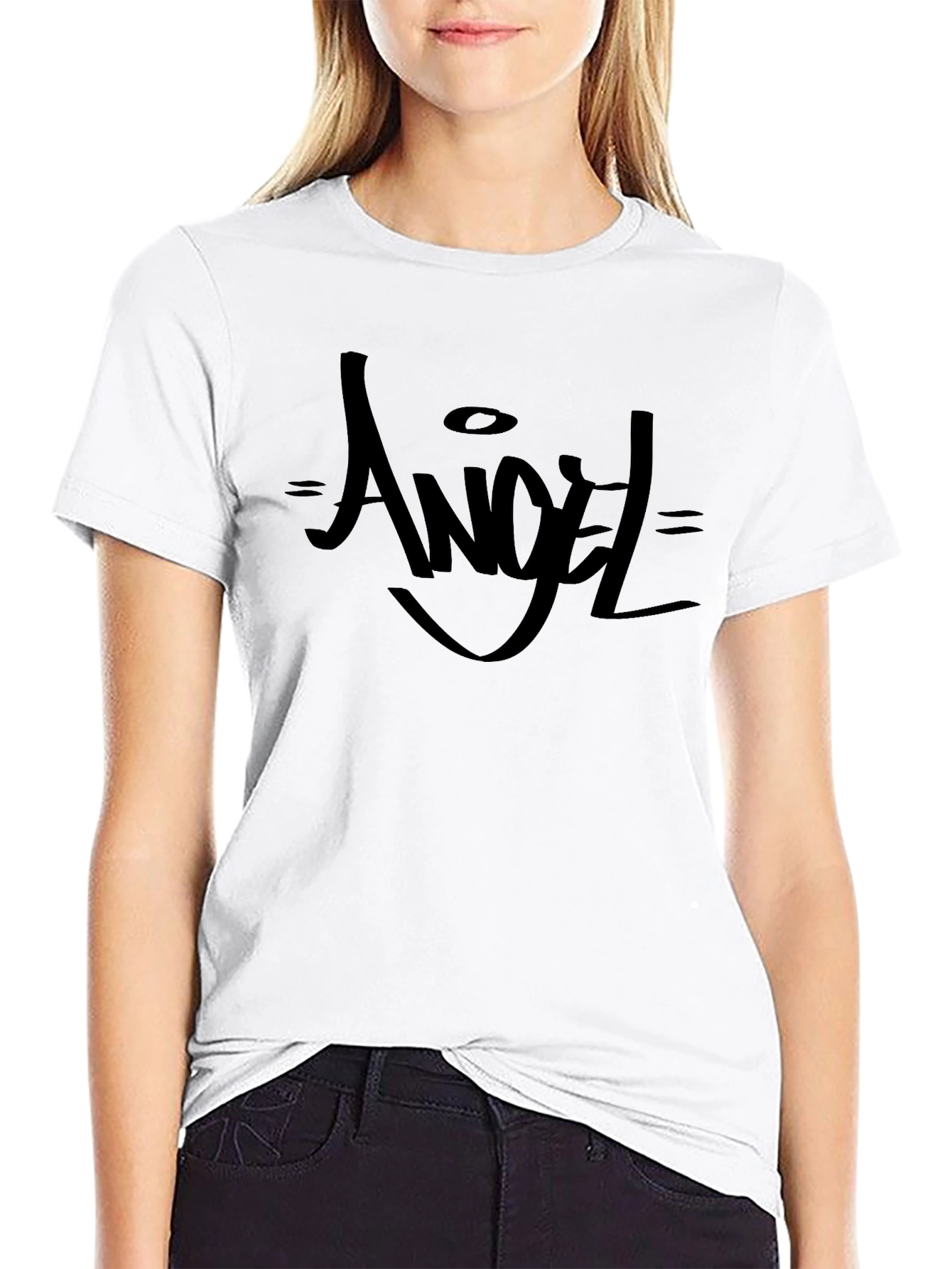 Angel Graphic Black T-Shirt