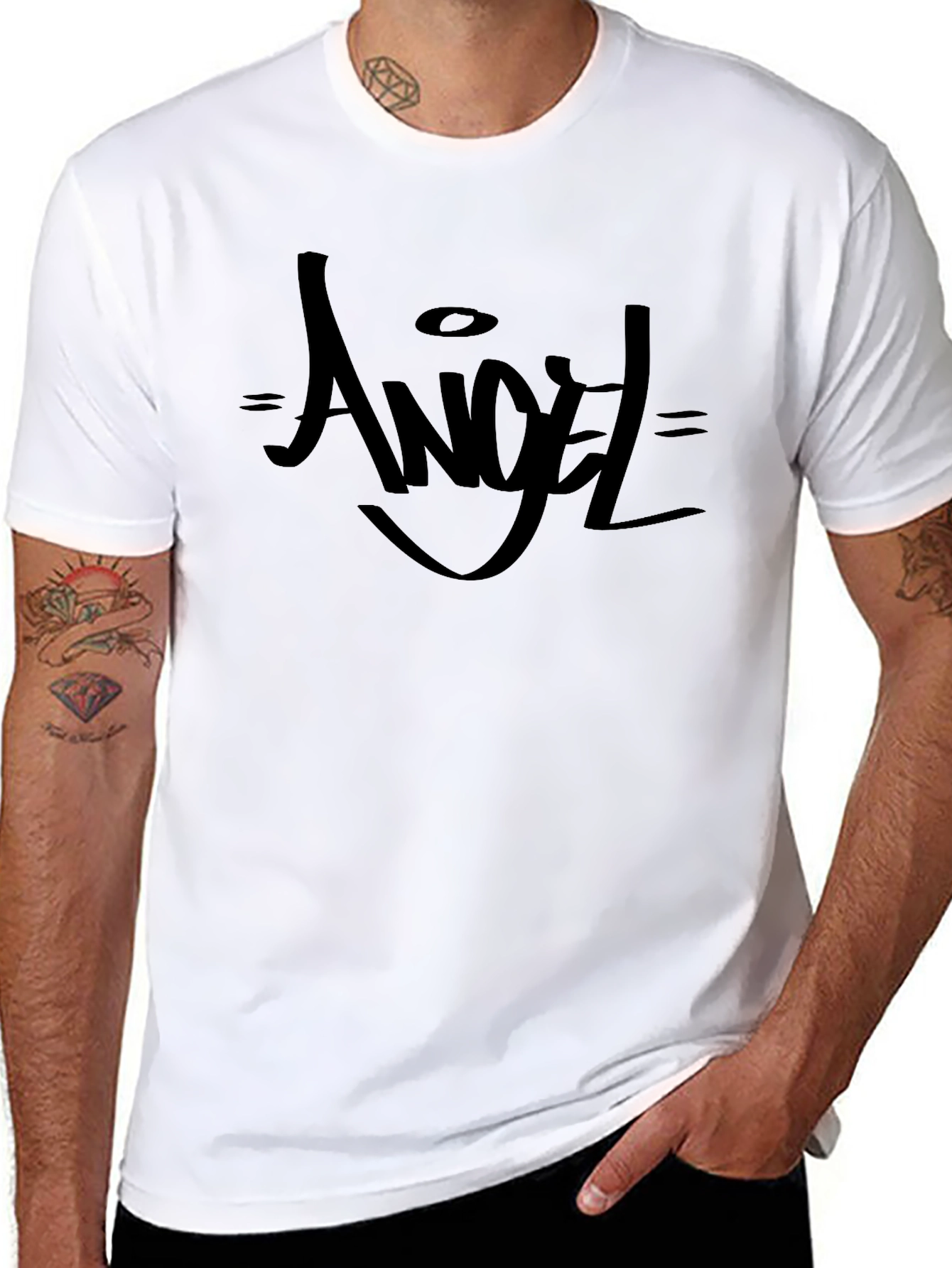 Angel Graphic Black T-Shirt