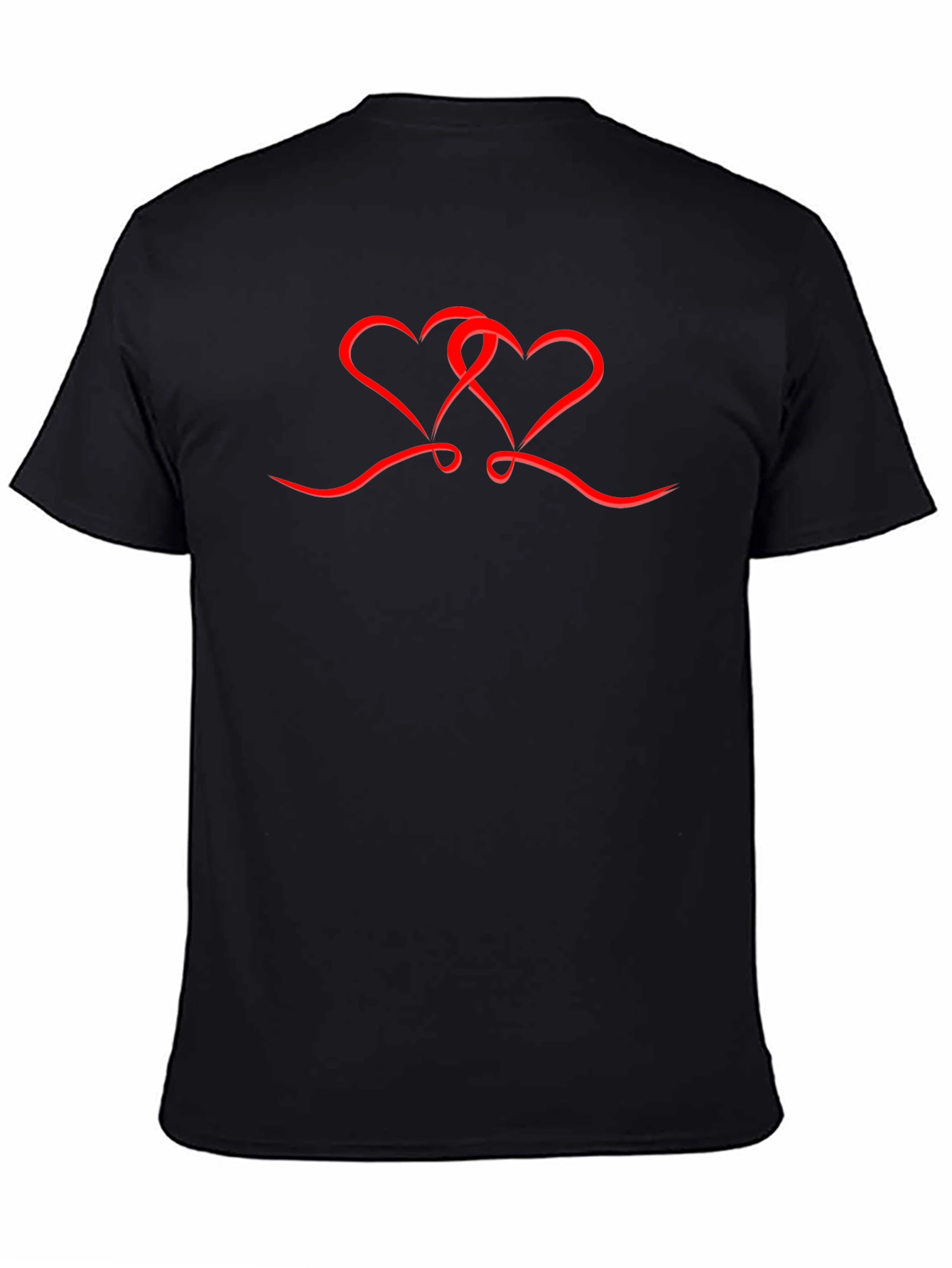 Heart Graphic Tee - Mens Black T-Shirt