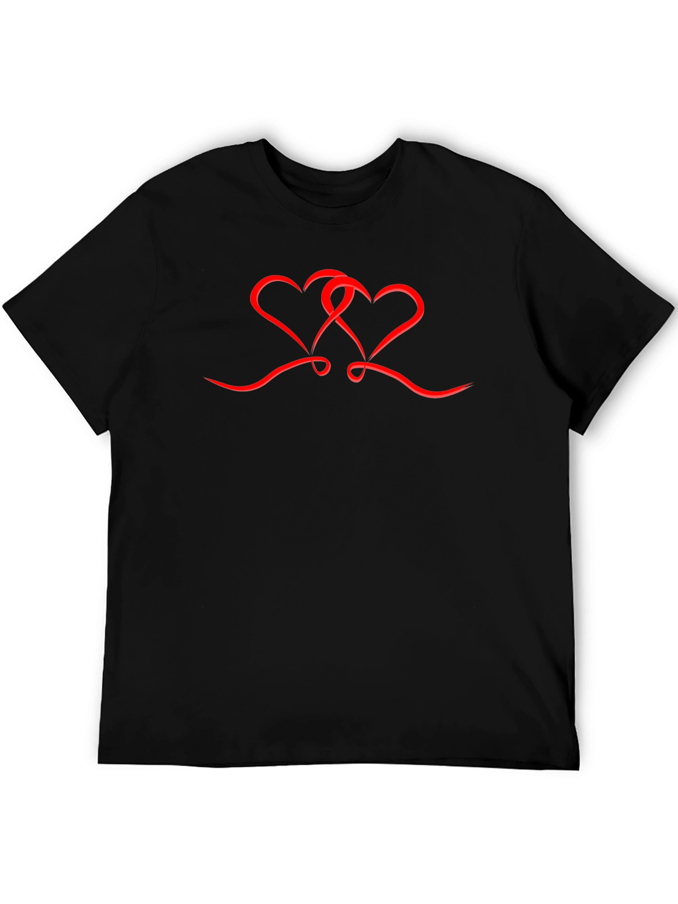 Heart Graphic Tee - Mens Black T-Shirt