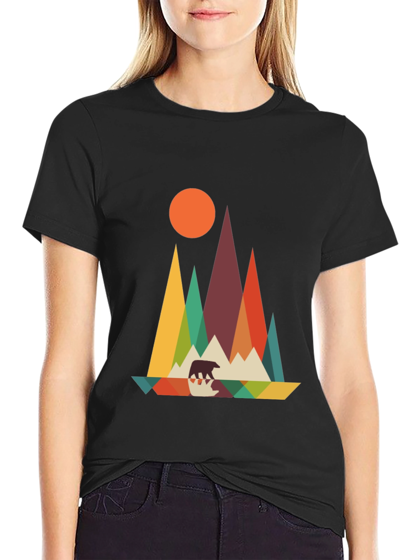 Geometric Bear Mountain Graphic Tee