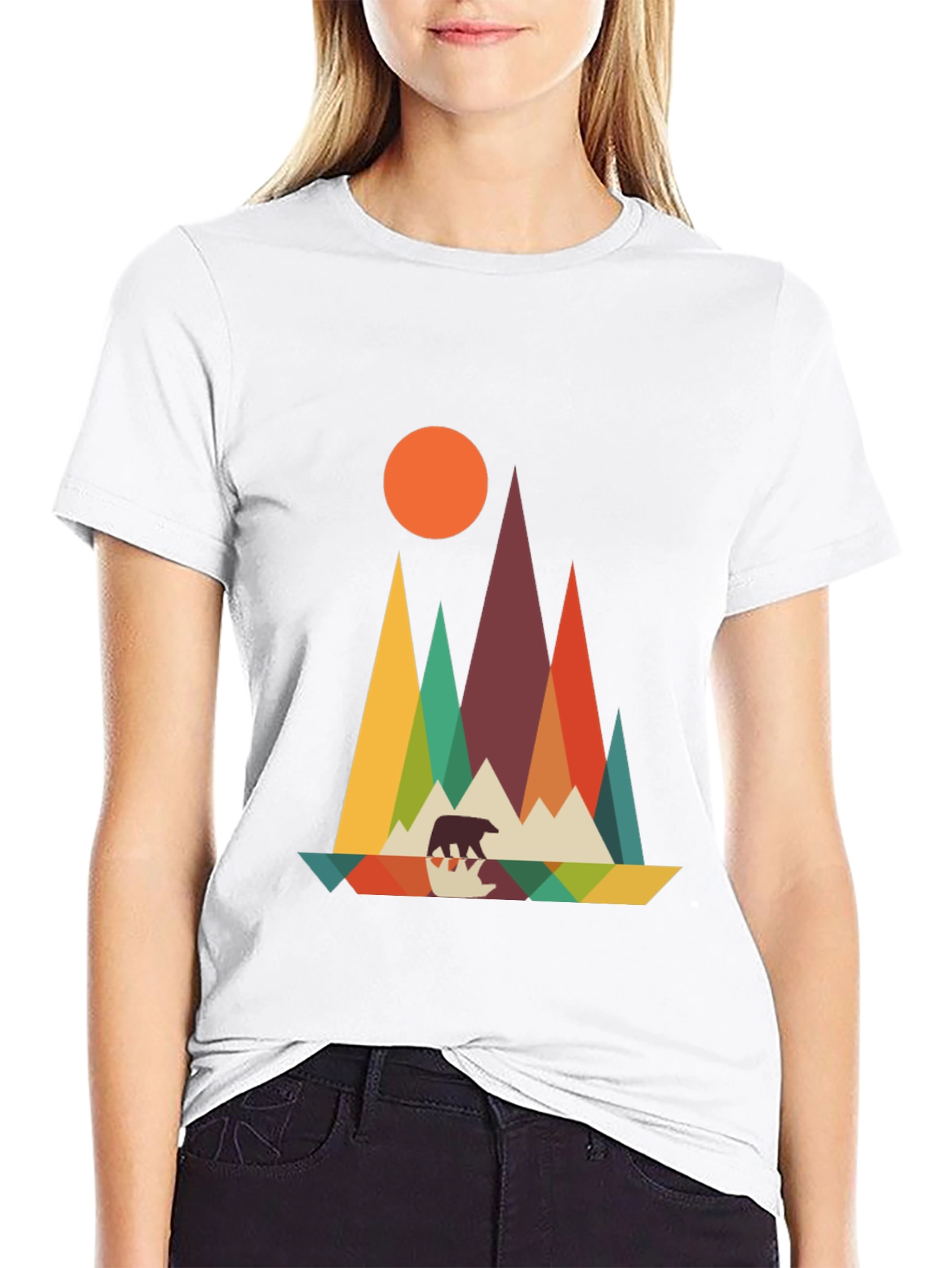 Geometric Bear Mountain Graphic Tee
