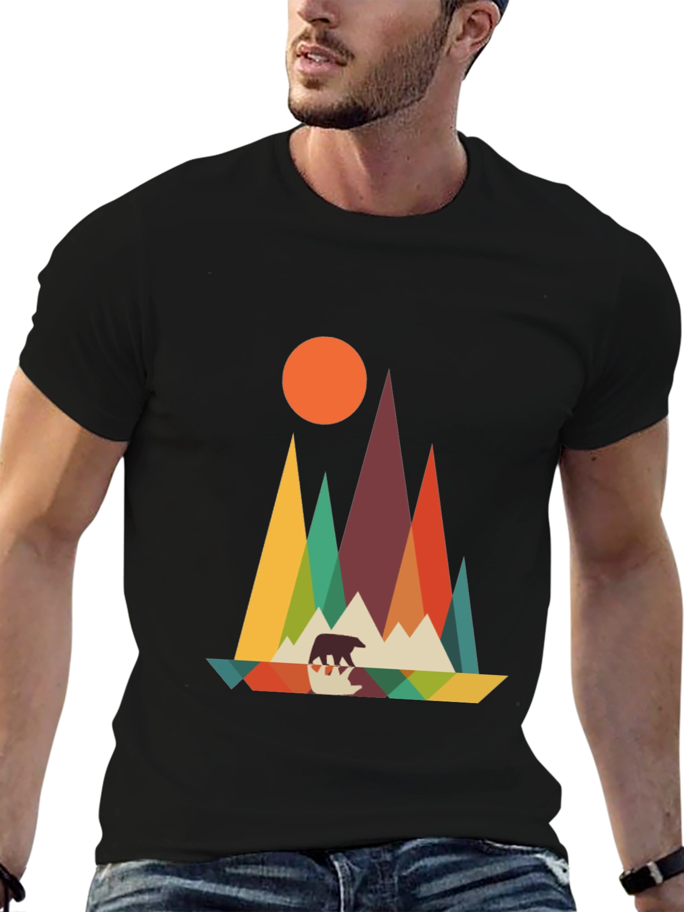 Geometric Bear Mountain Graphic Tee