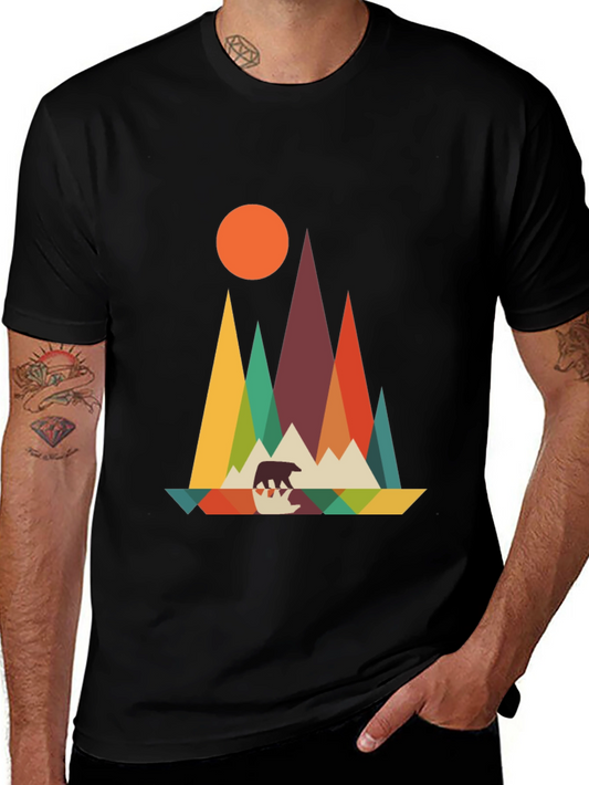 Geometric Bear Mountain Graphic Tee