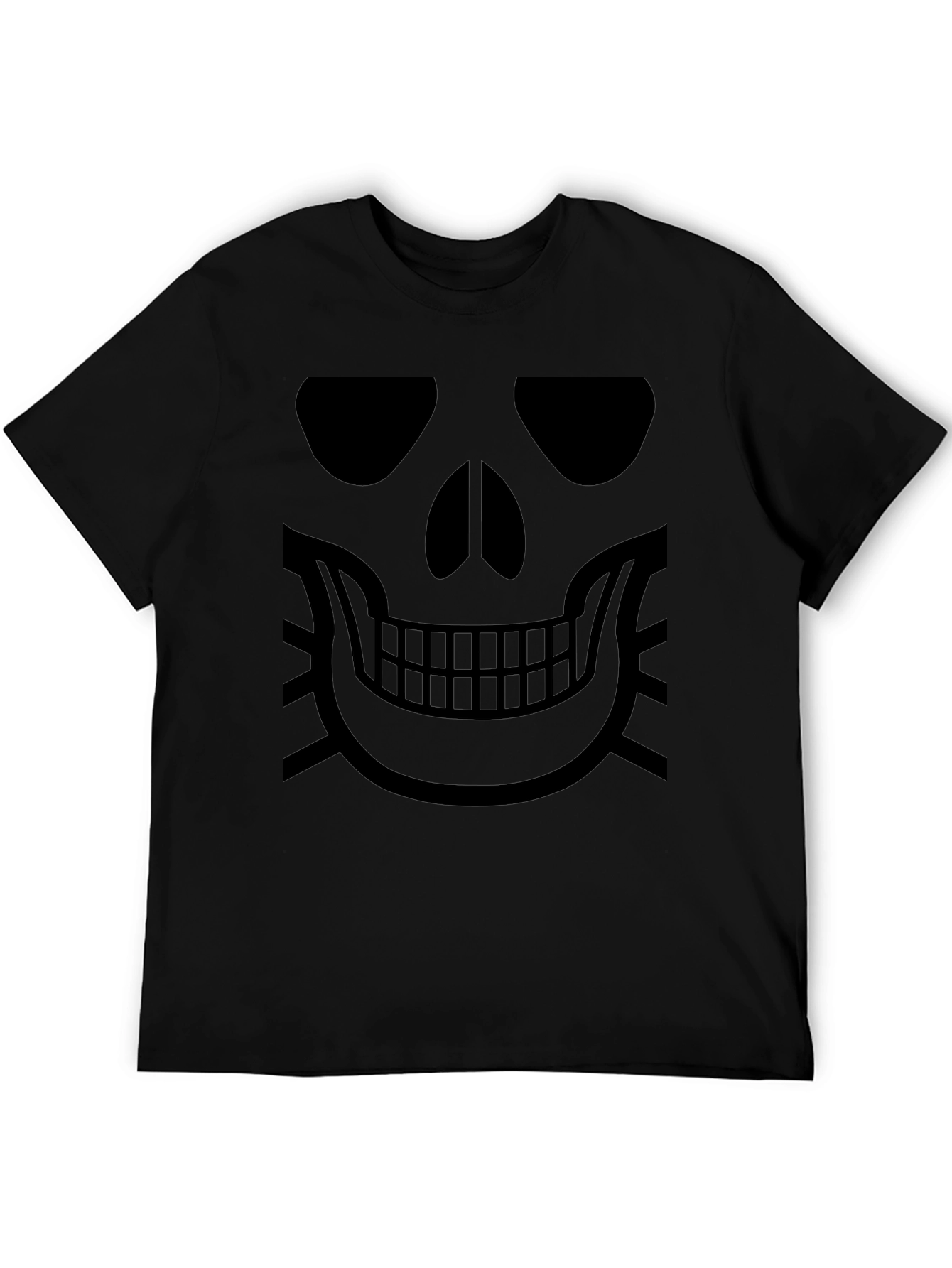 Skull Face Graphic Black T-Shirt