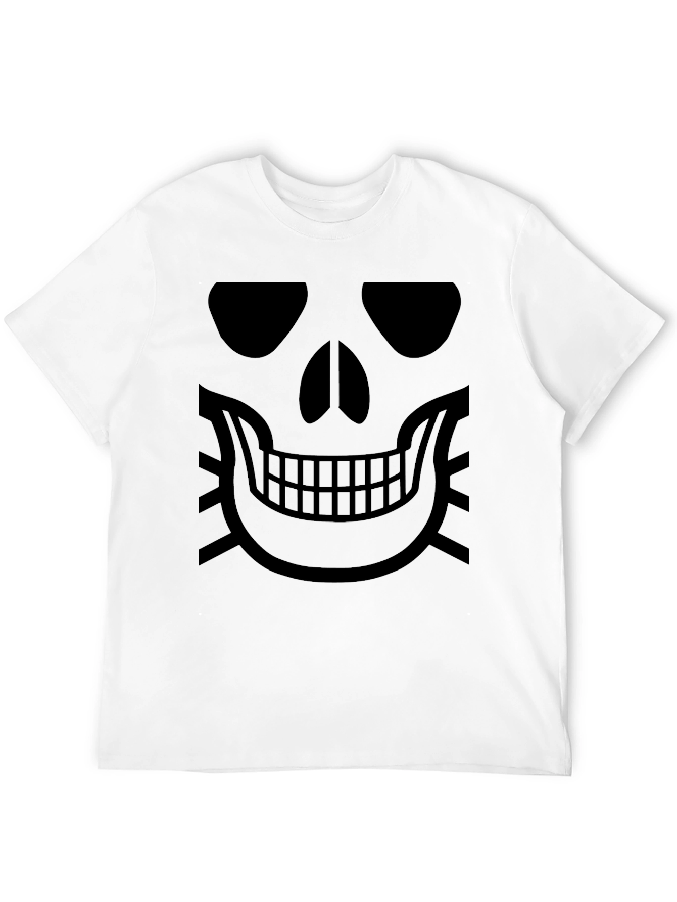 Skull Face Graphic Black T-Shirt