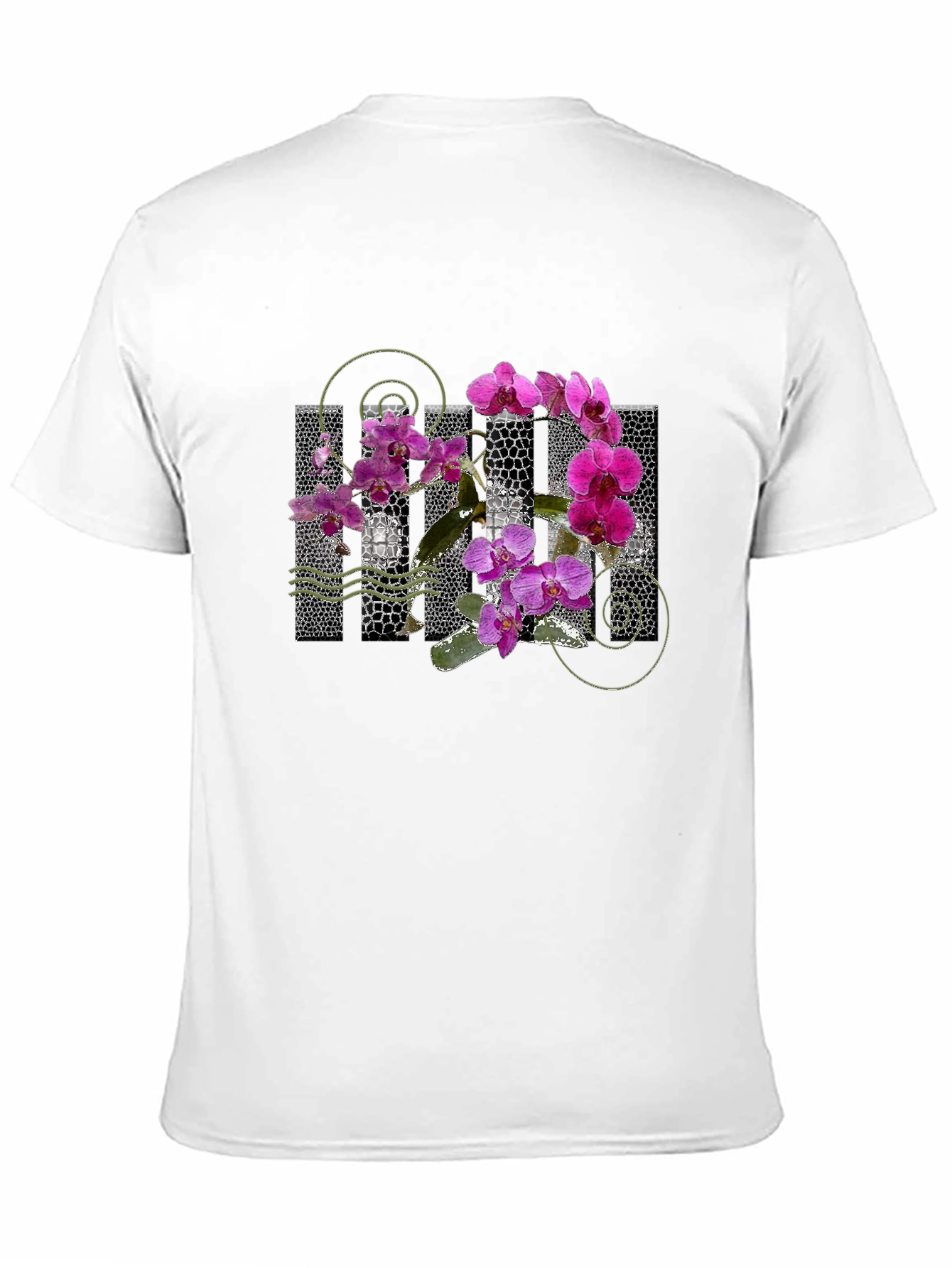 Orchid Graphic Black T-Shirt