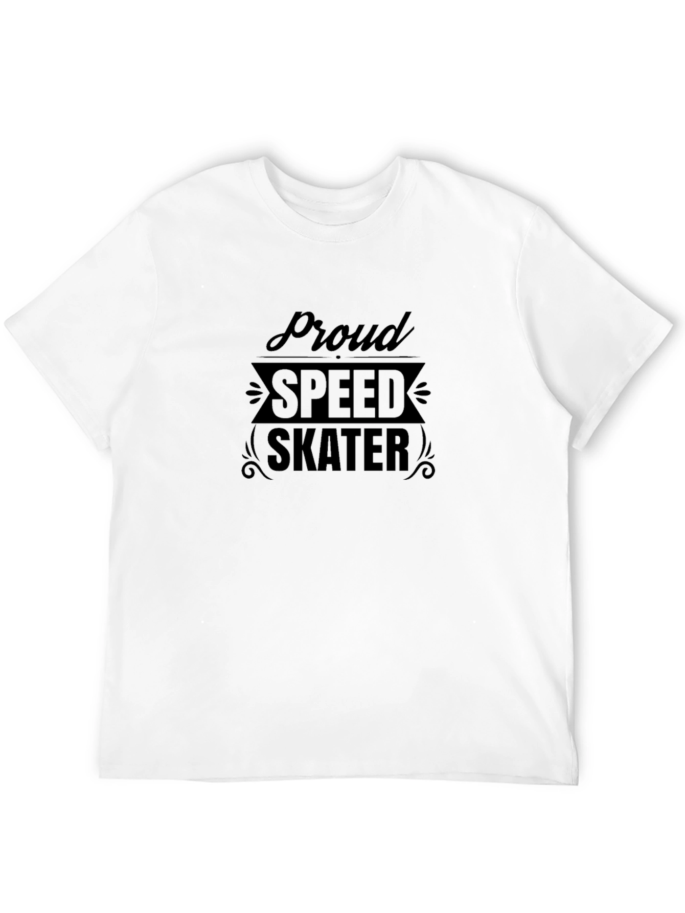 Proud Speed Skater Black Graphic T-Shirt