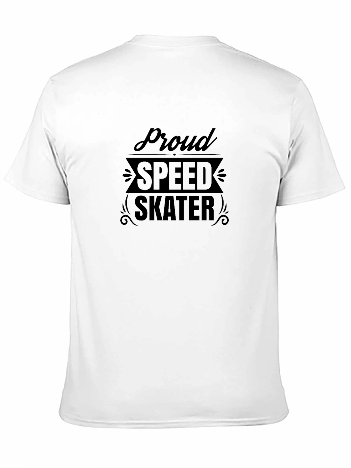 Proud Speed Skater Black Graphic T-Shirt
