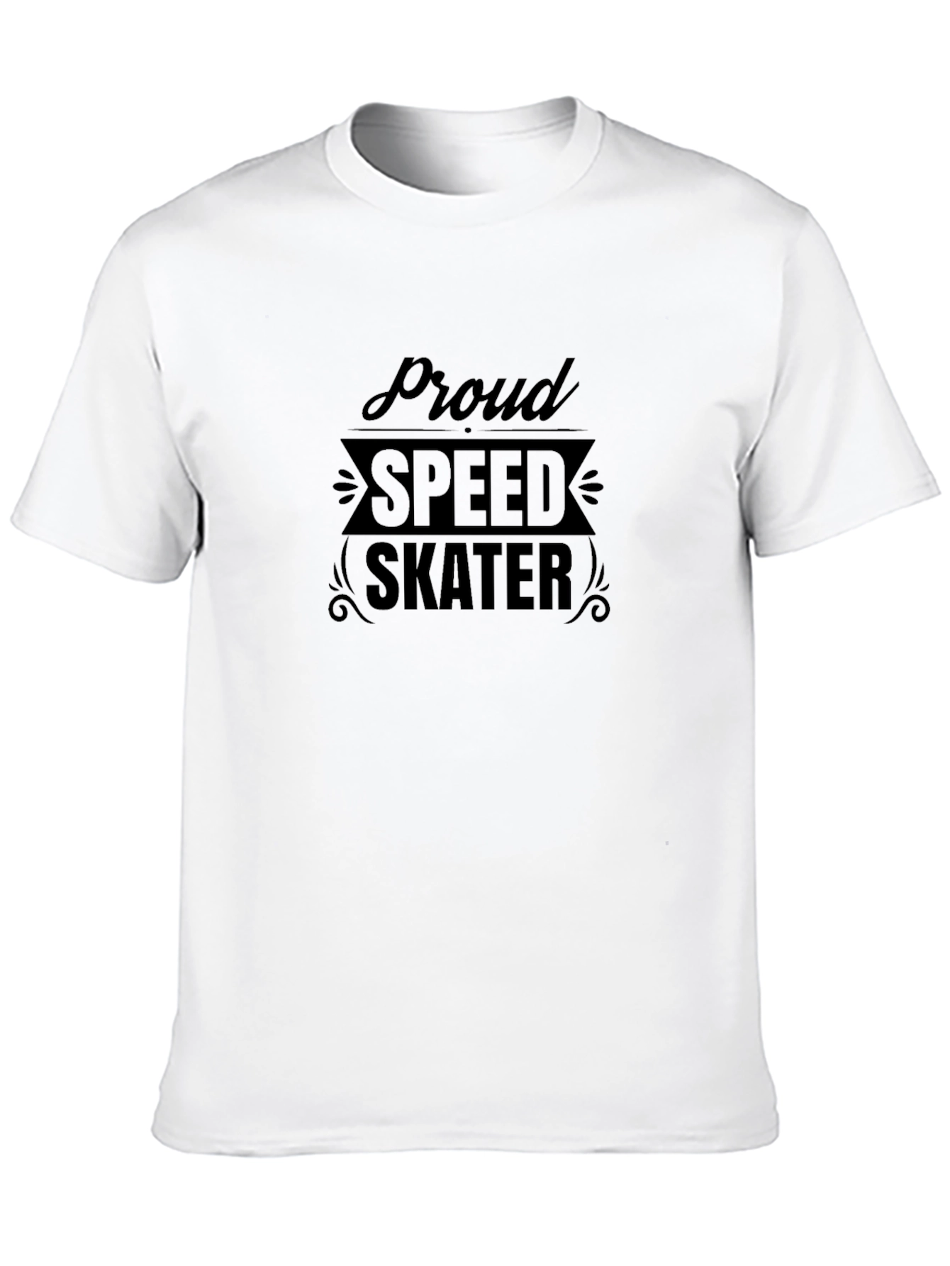 Proud Speed Skater Black Graphic T-Shirt