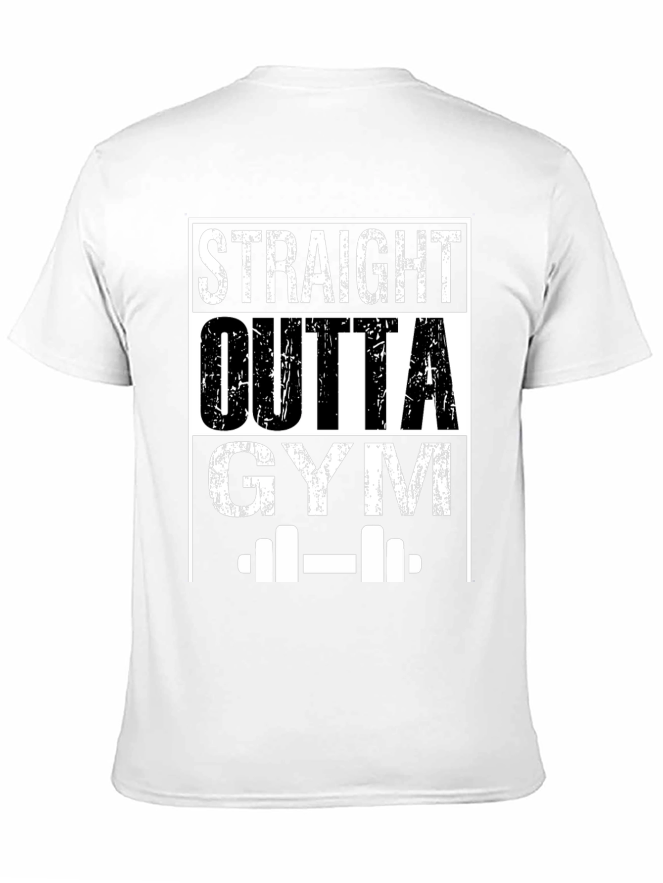 Straight Outta Gym Black Graphic T-Shirt