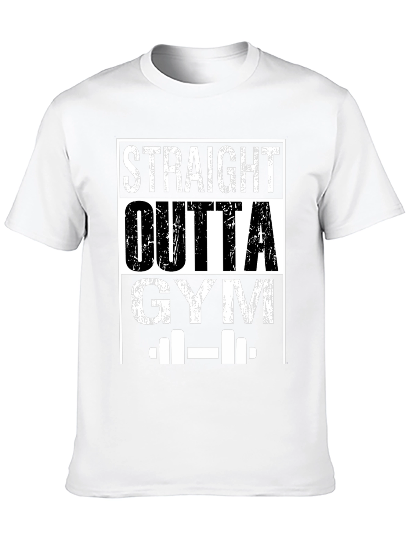 Straight Outta Gym Black Graphic T-Shirt