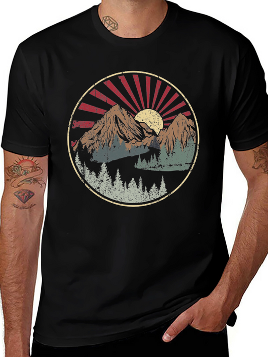 Mountain Adventure Graphic Tee - Vintage Style