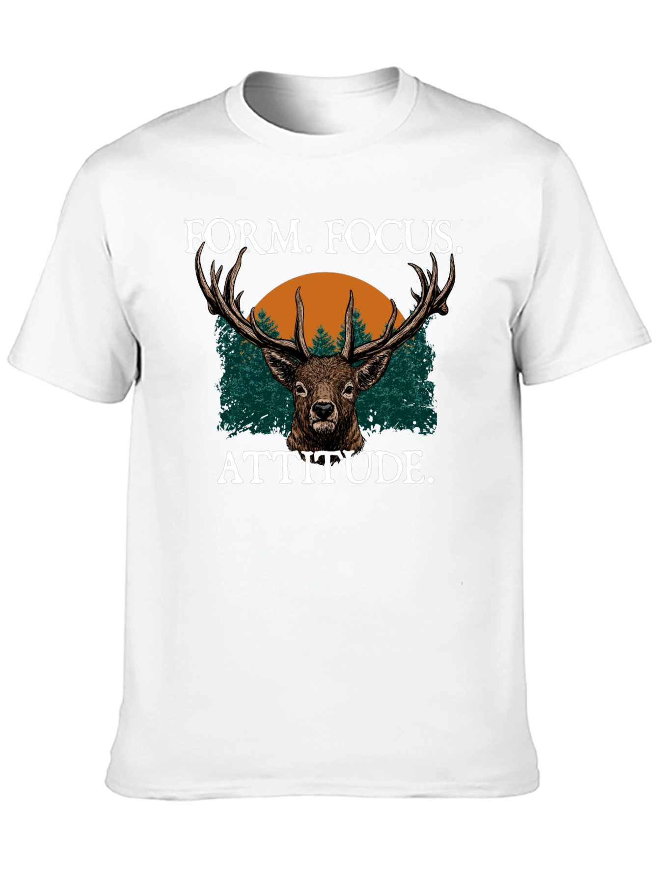 Form Focus Attitude Deer Graphic T-Shirt