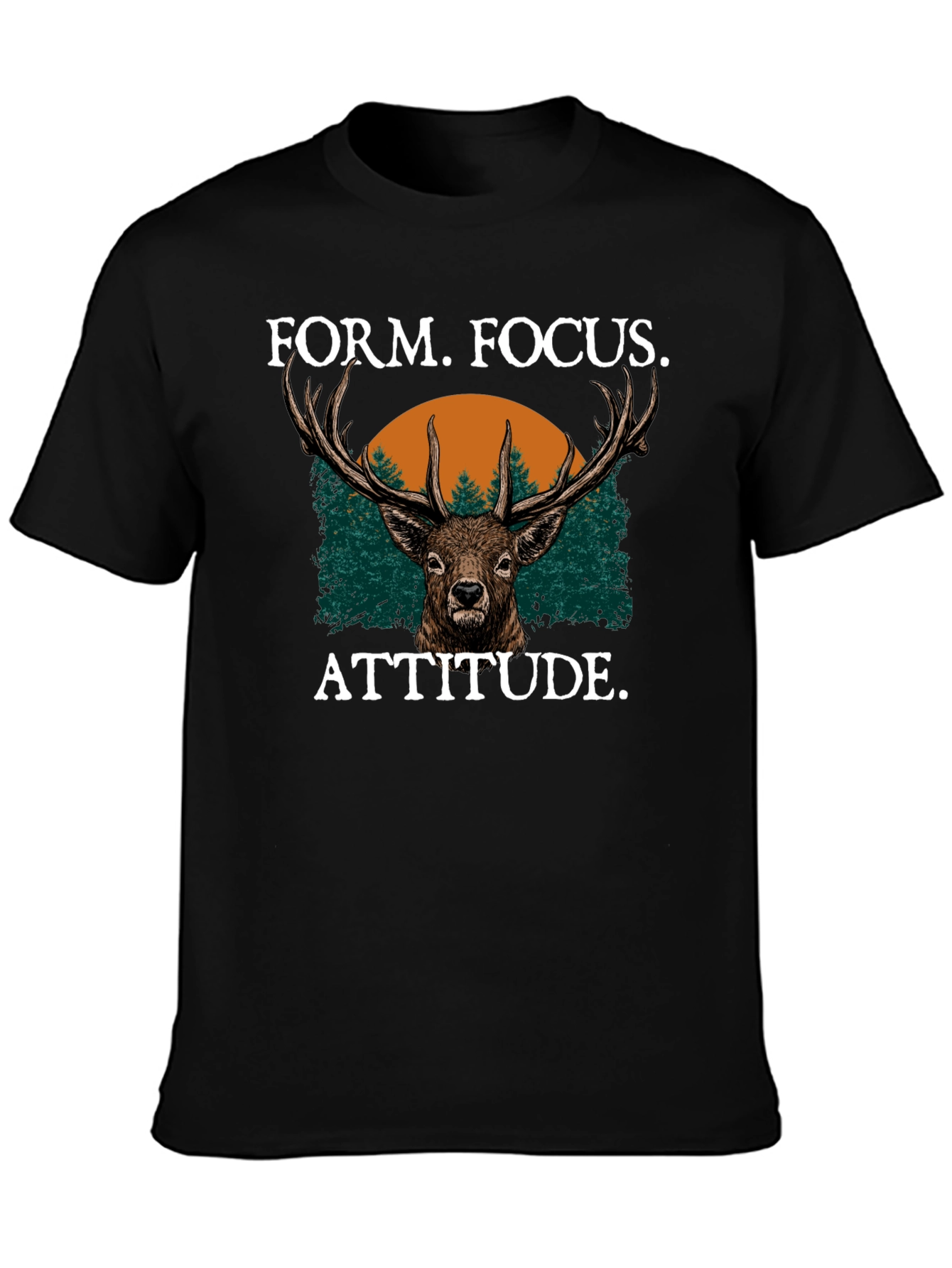 Form Focus Attitude Deer Graphic T-Shirt