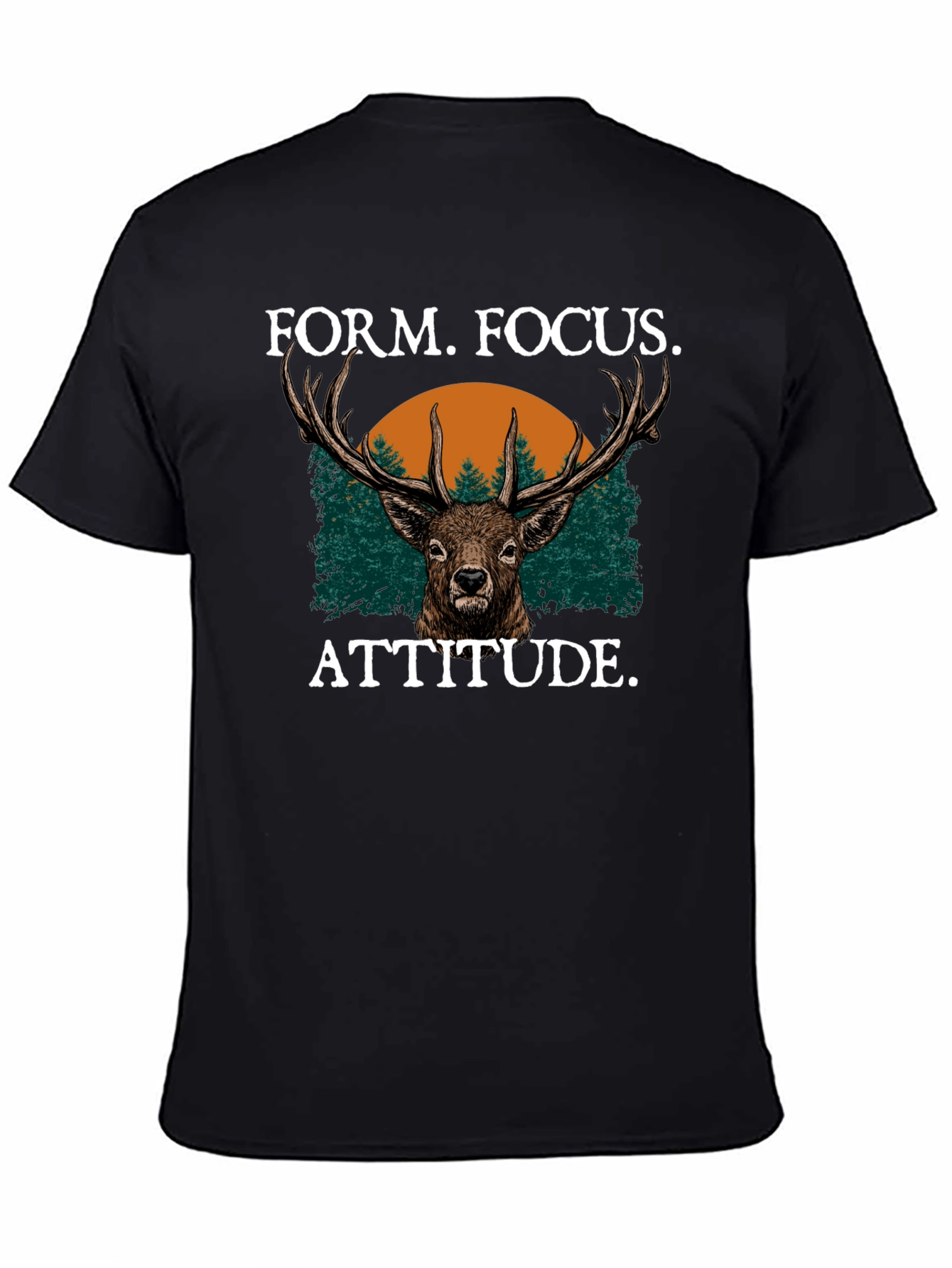 Form Focus Attitude Deer Graphic T-Shirt