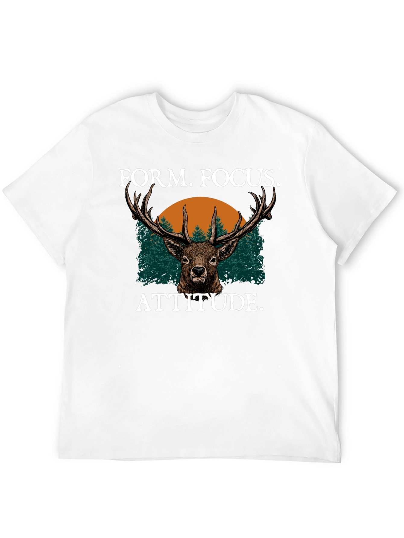 Form Focus Attitude Deer Graphic T-Shirt