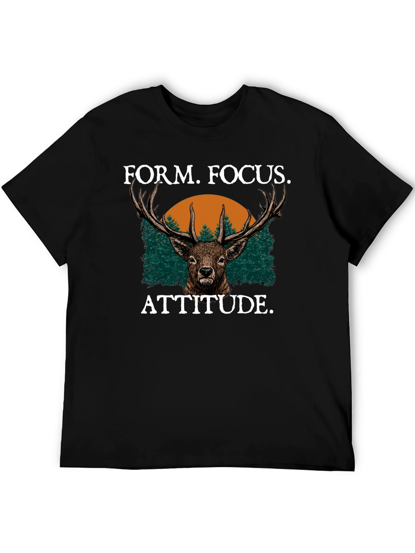 Form Focus Attitude Deer Graphic T-Shirt