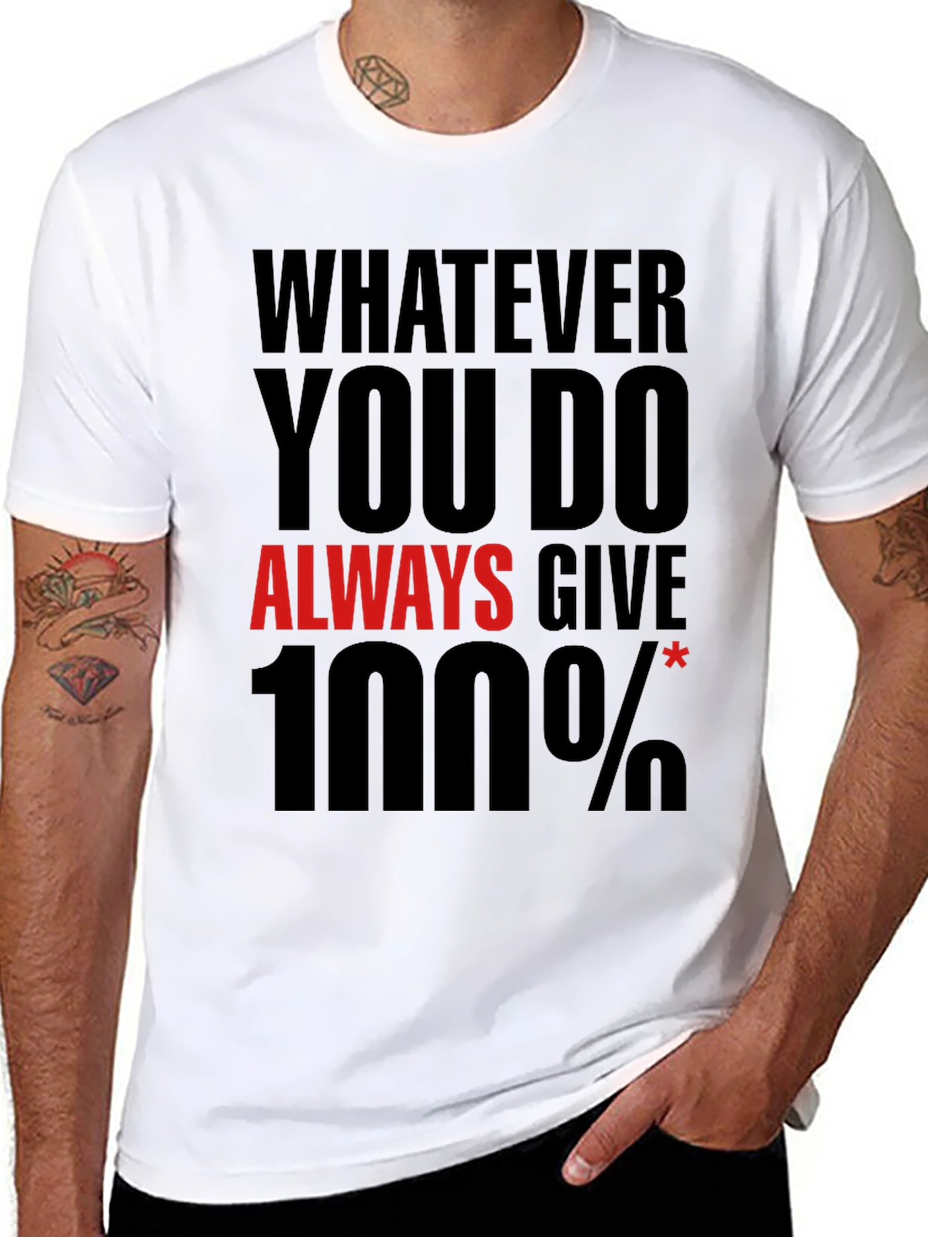 Motivational 100% Effort Black T-Shirt