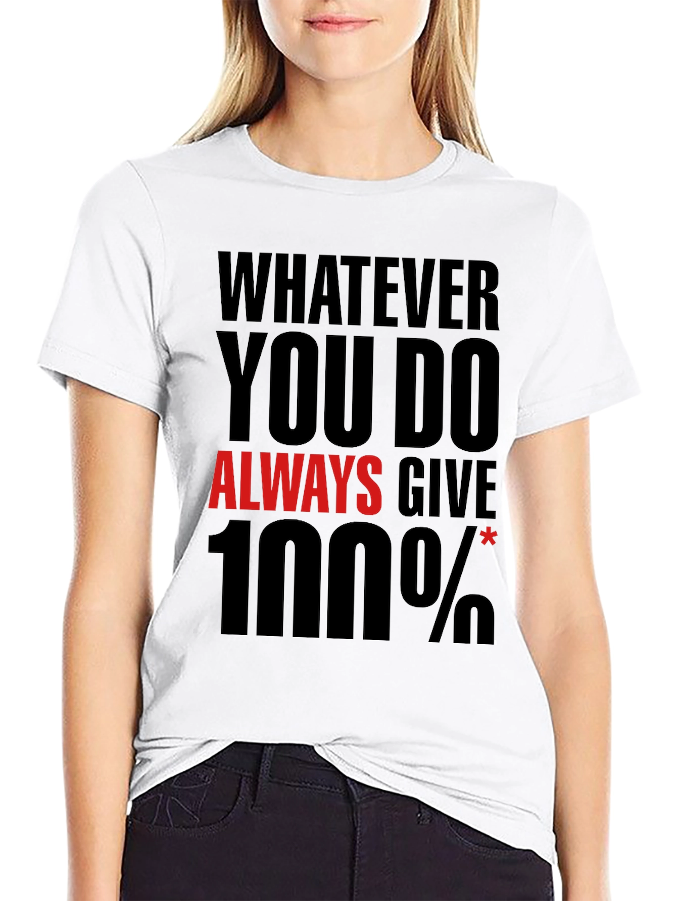 Motivational 100% Effort Black T-Shirt