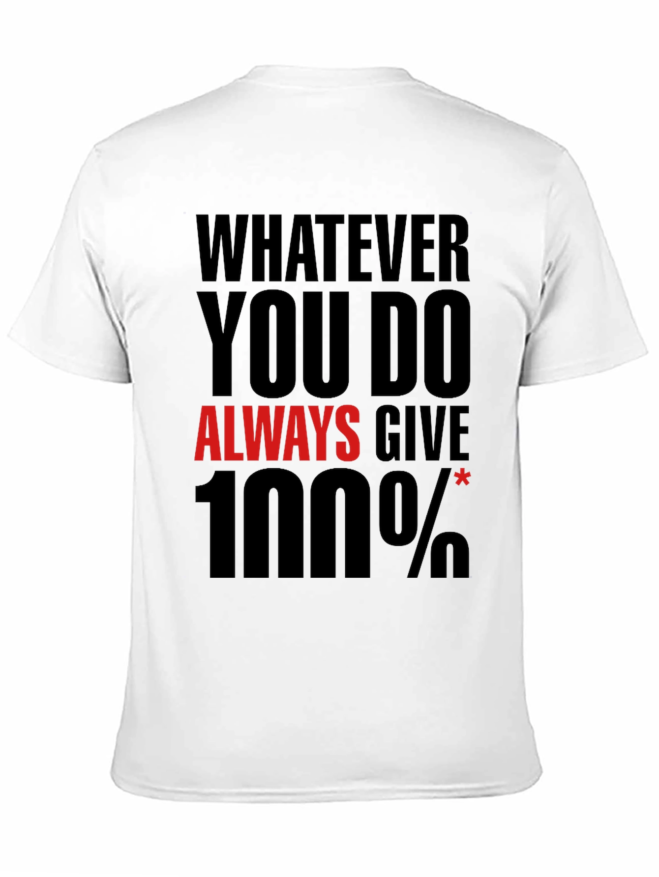Motivational 100% Effort Black T-Shirt