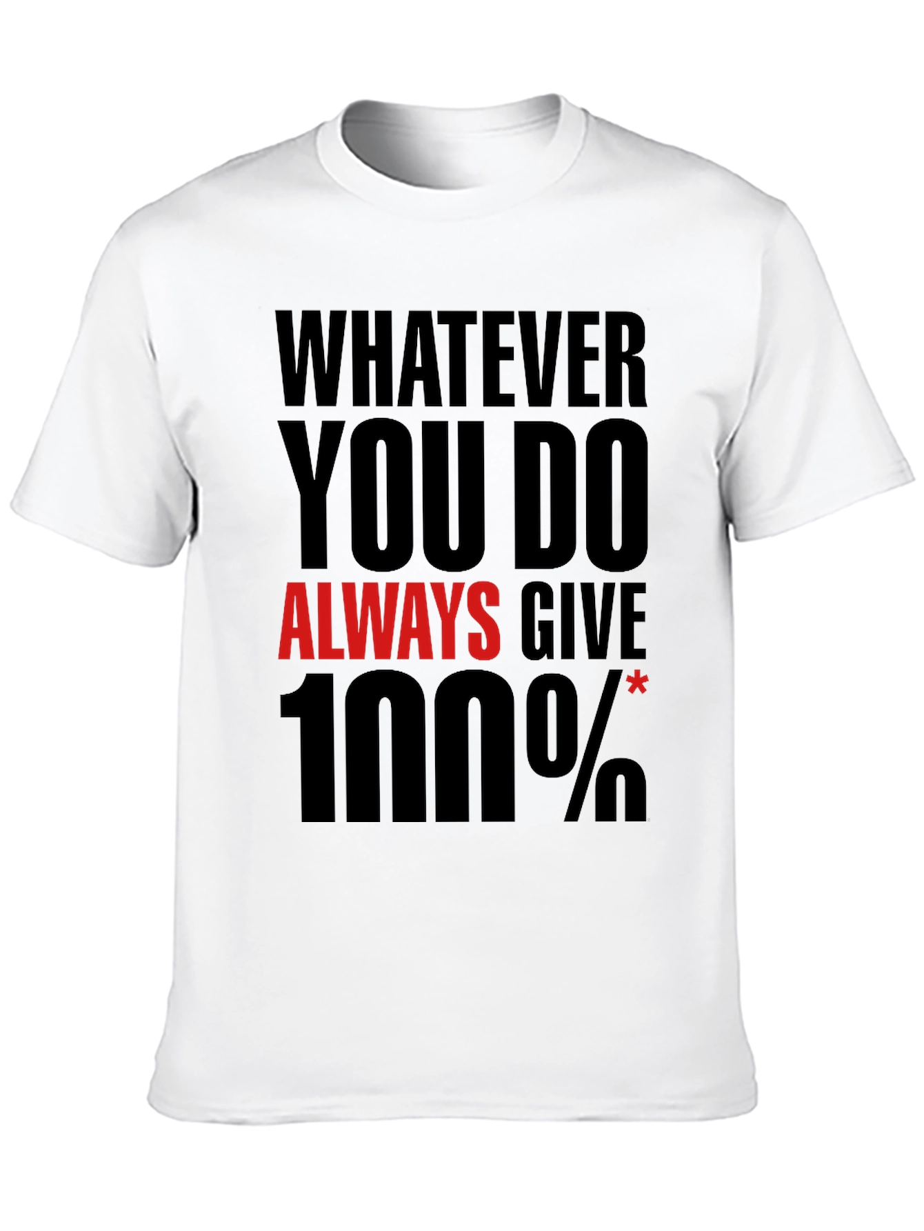 Motivational 100% Effort Black T-Shirt