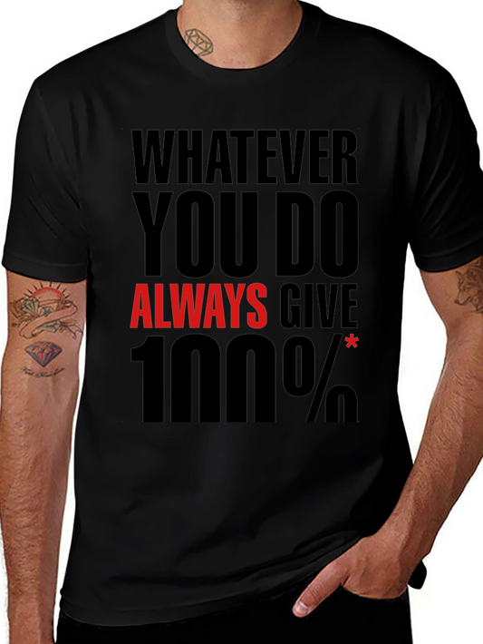 Motivational 100% Effort Black T-Shirt