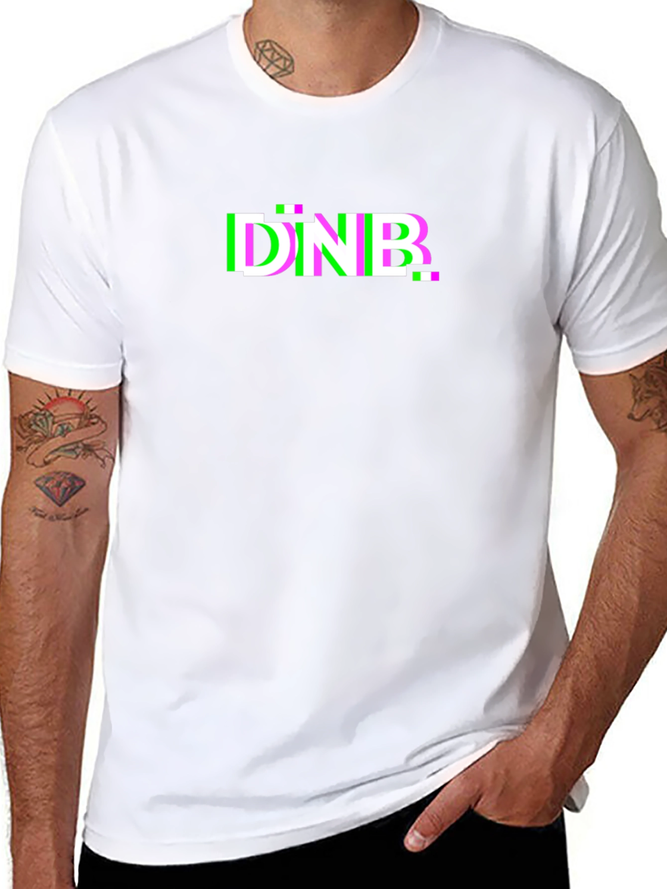DNB Glitch T-Shirt - Black Graphic Tee