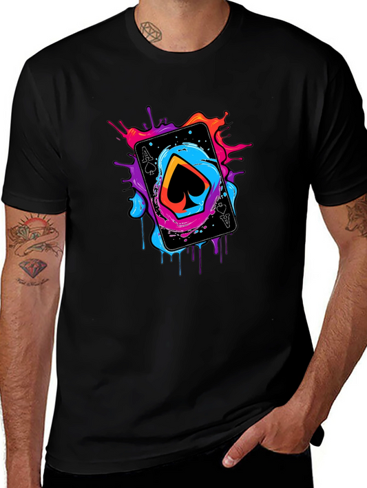 Ace of Spades Colorful Graphic Tee
