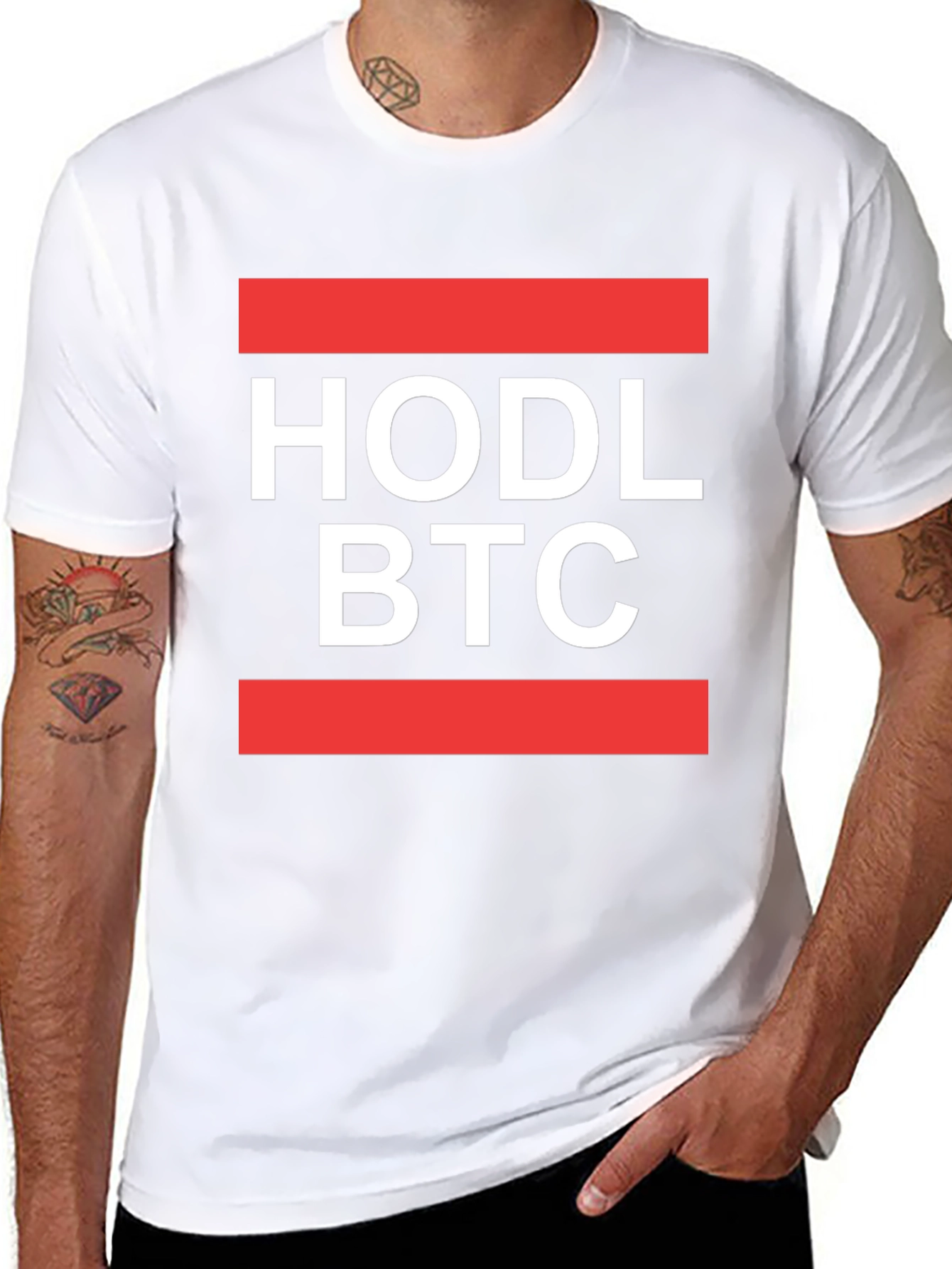 HODL BTC T-Shirt - Crypto Bitcoin Design