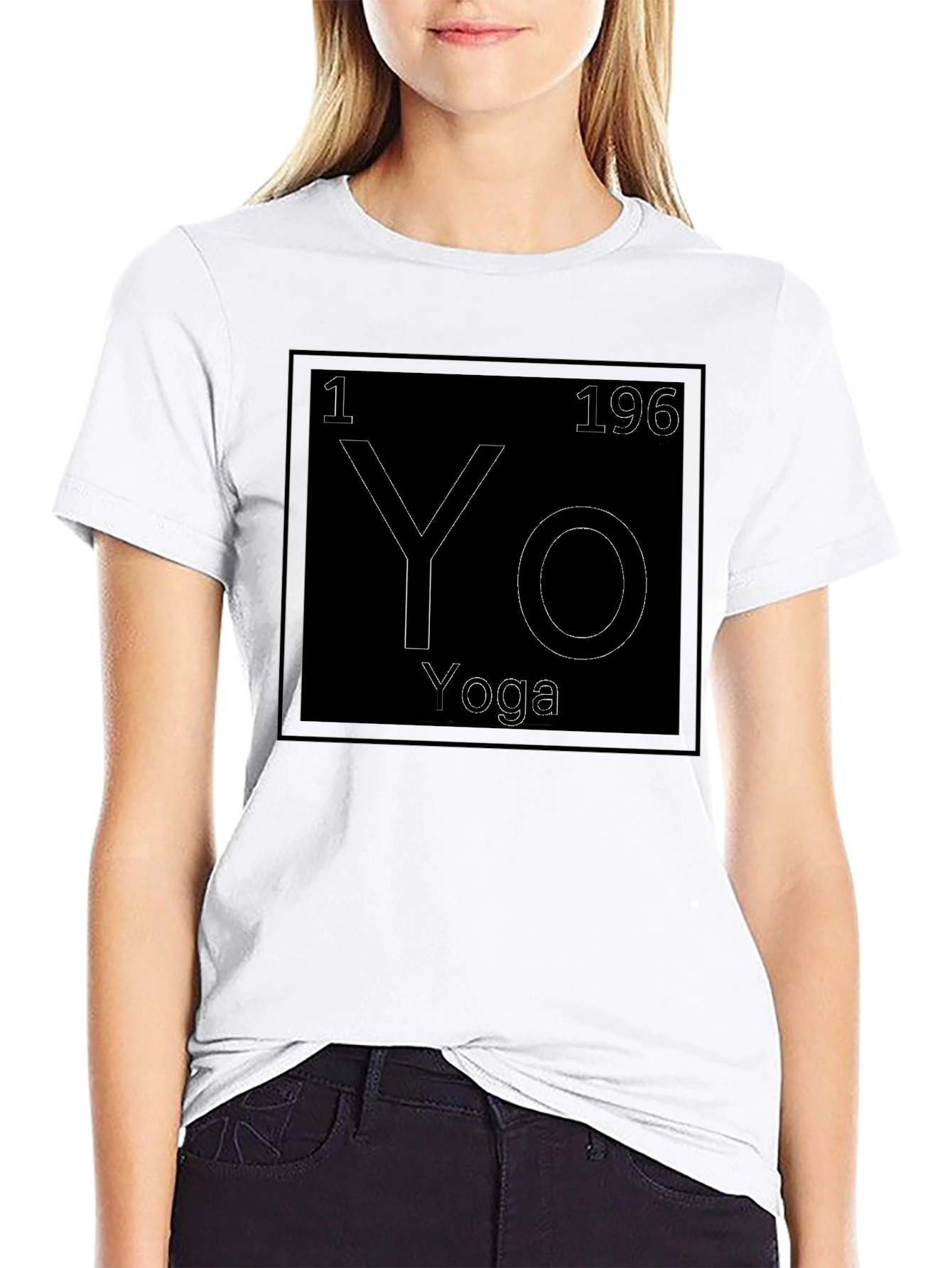 Yoga Periodic Table Style Graphic Tee - Black