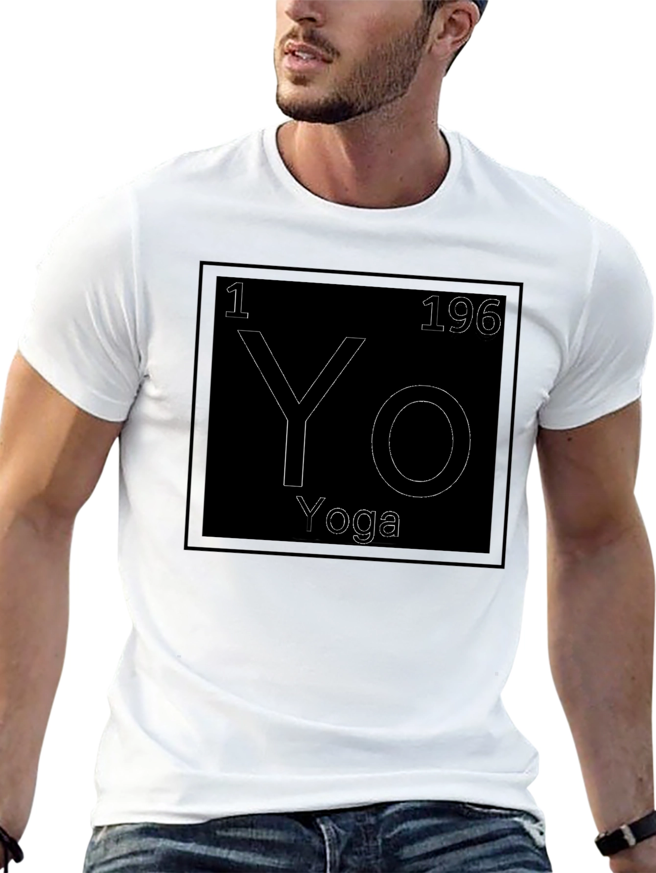 Yoga Periodic Table Style Graphic Tee - Black