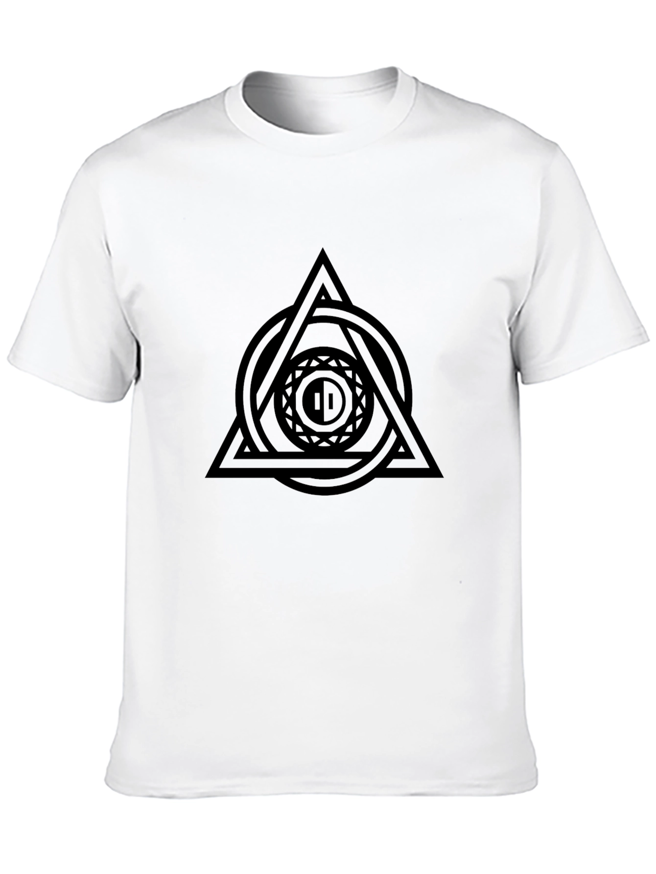 Geometric Symbol Black T-Shirt - Modern Graphic Tee