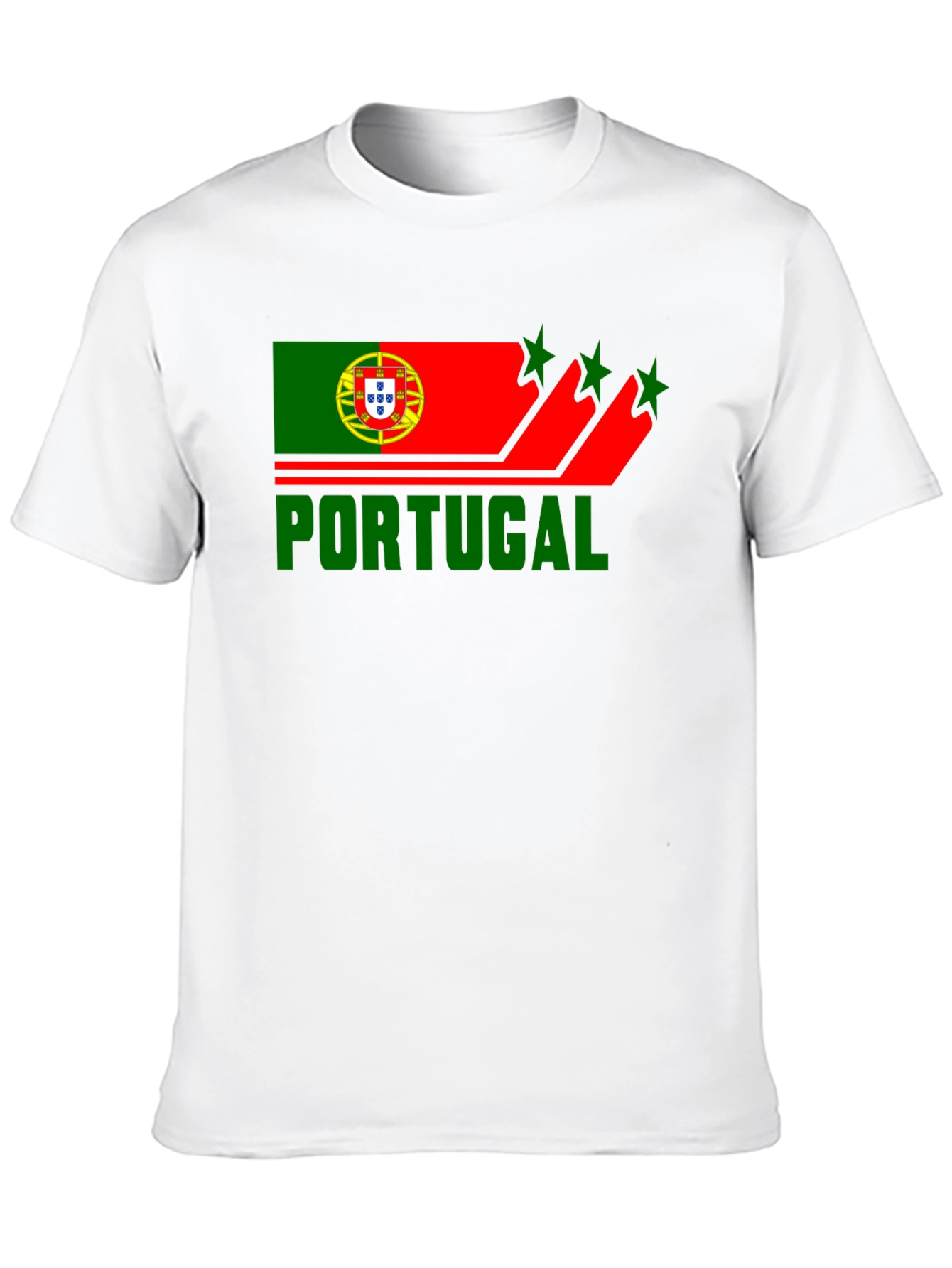 Portugal Flag Graphic Black T-Shirt