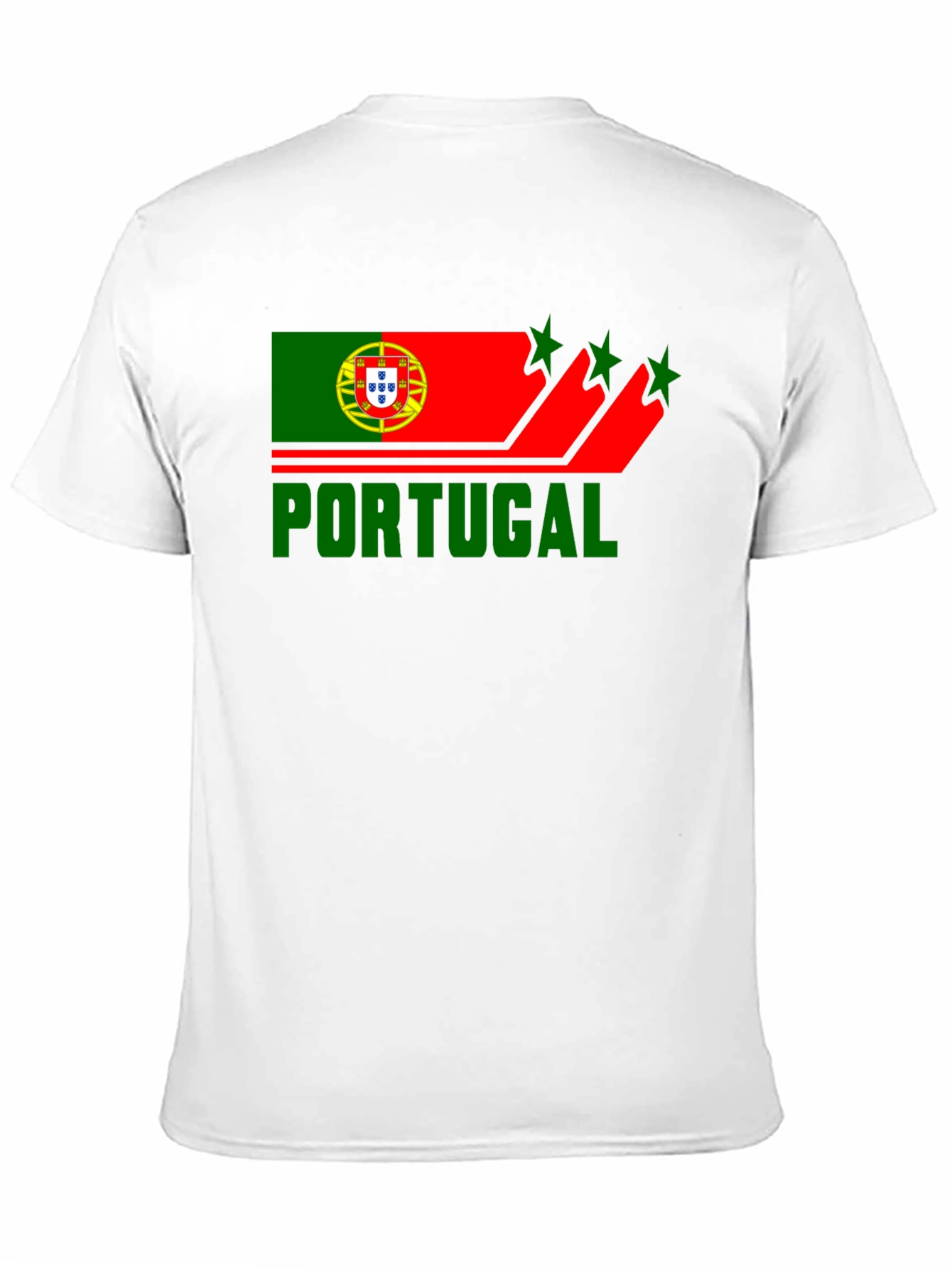 Portugal Flag Graphic Black T-Shirt