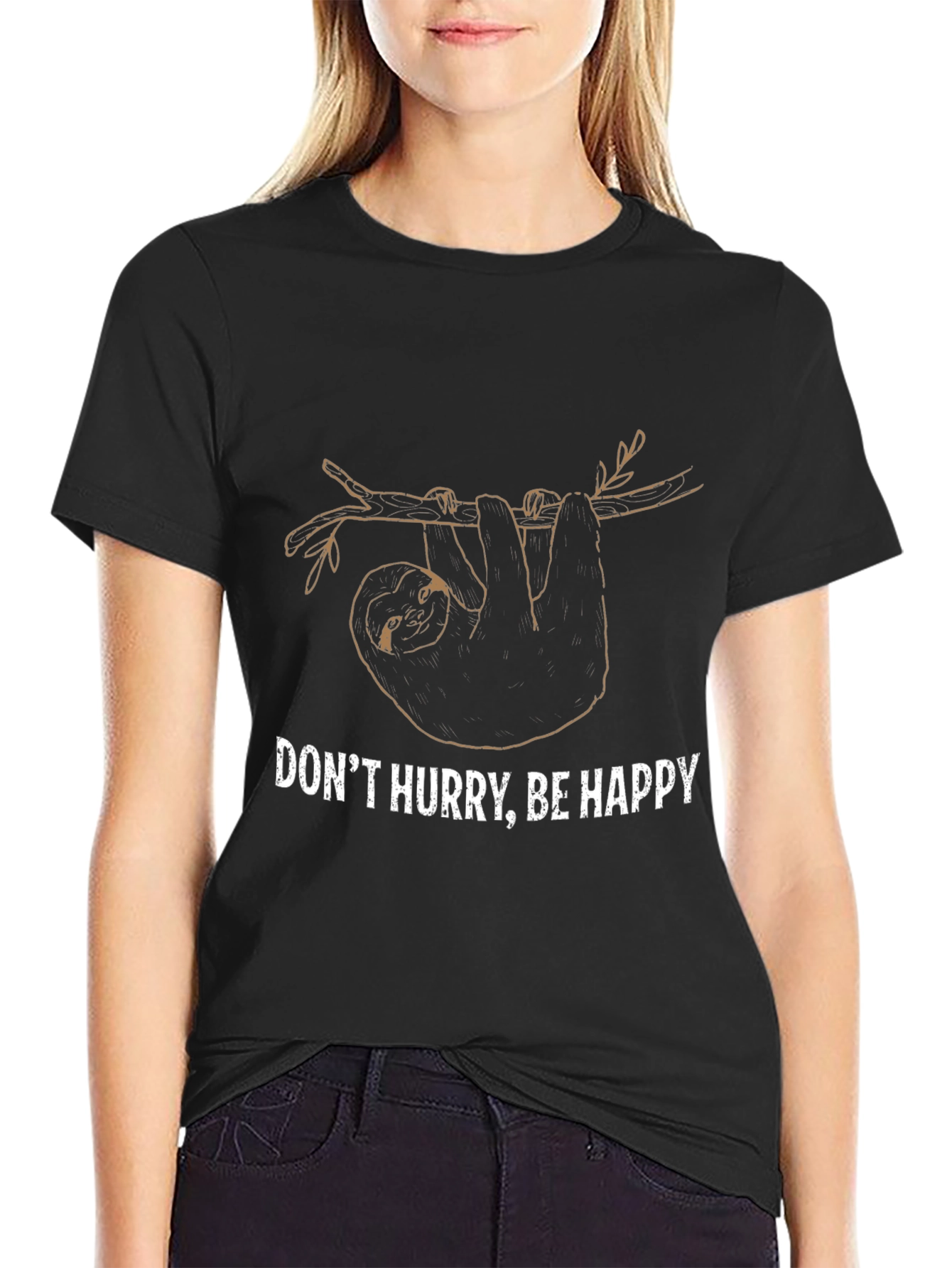 Dont Hurry Be Happy Sloth T-Shirt