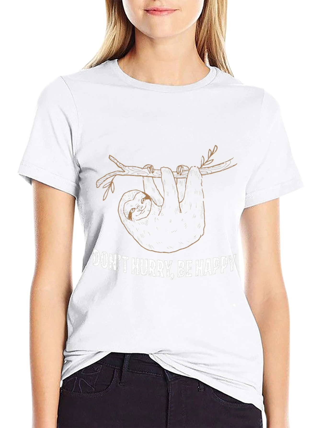 Dont Hurry Be Happy Sloth T-Shirt