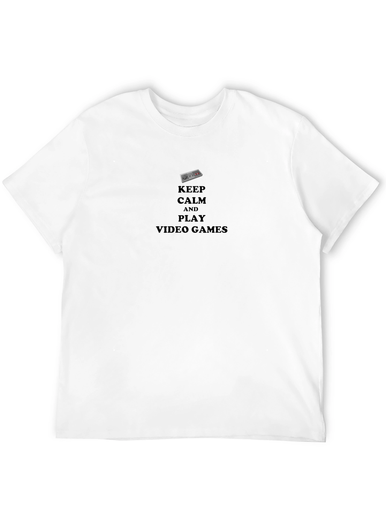 Keep Calm & Play Video Games Black Graphic Tee