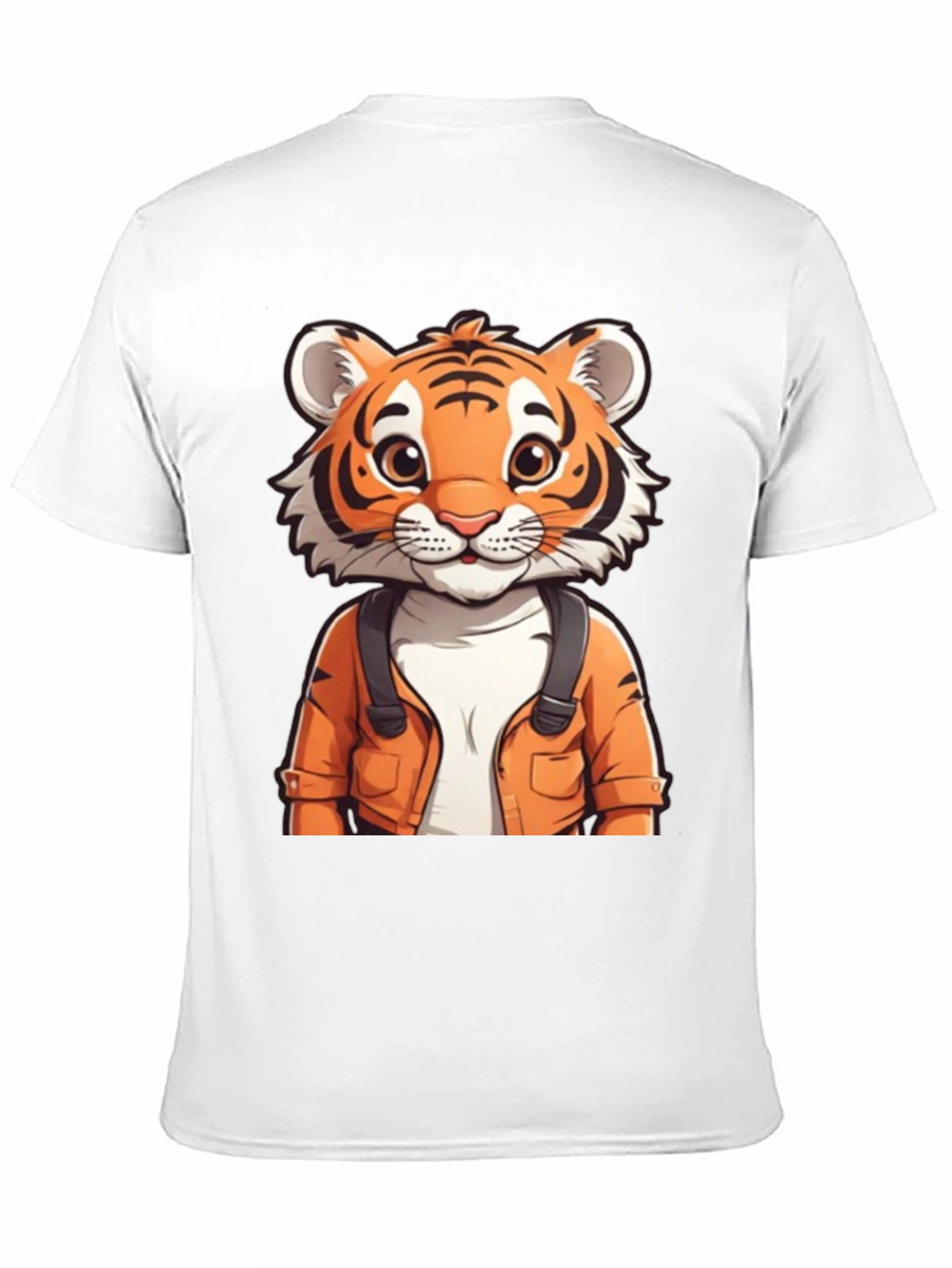 Cute Tiger Graphic Tee - Black Casual T-Shirt