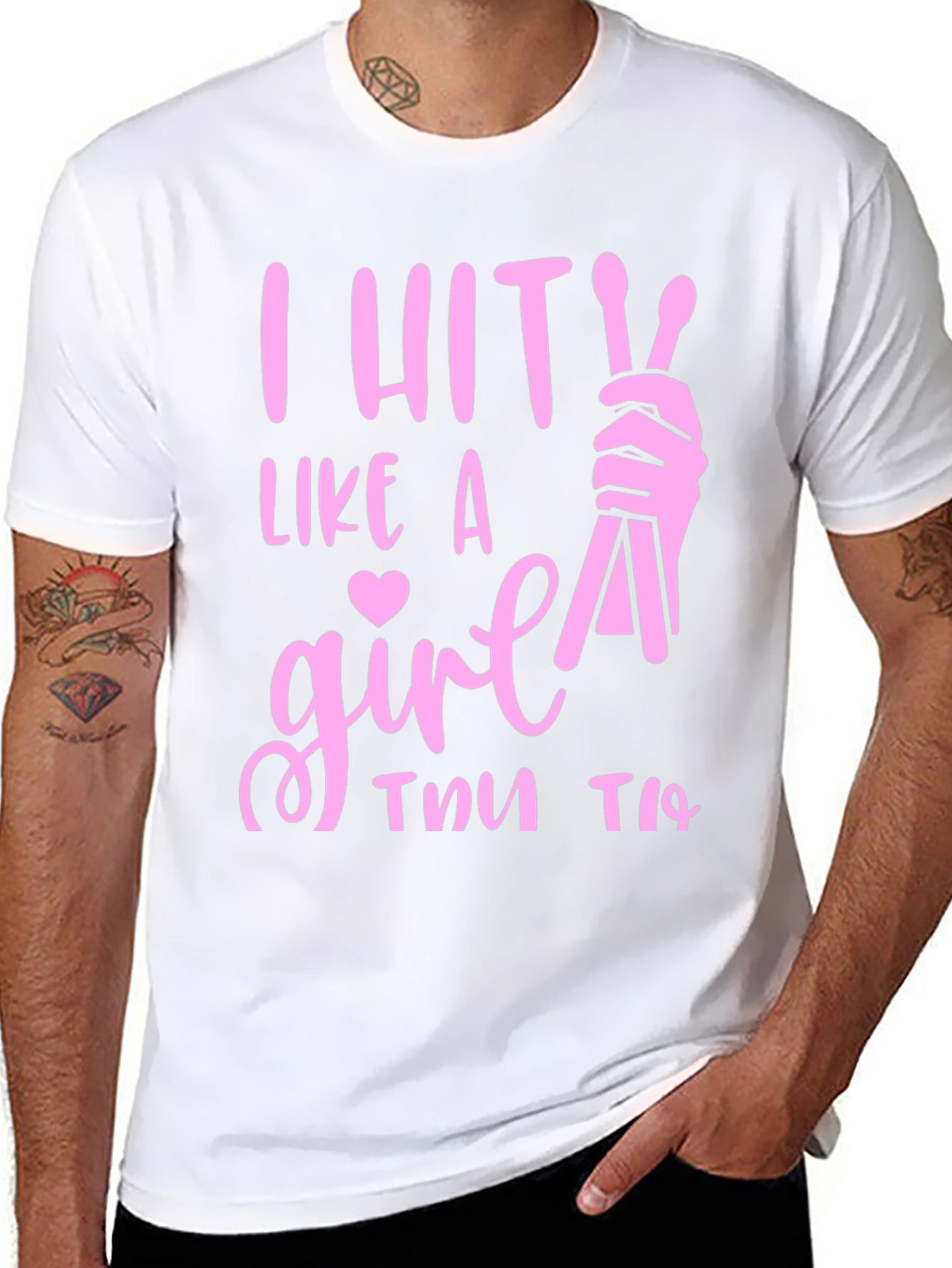 I Hit Like a Girl T-Shirt - Drummer Tee