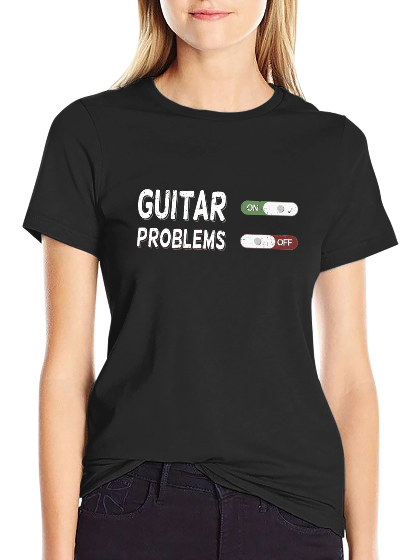 Guitar Problems On/Off T-Shirt - Musician Humor Tee