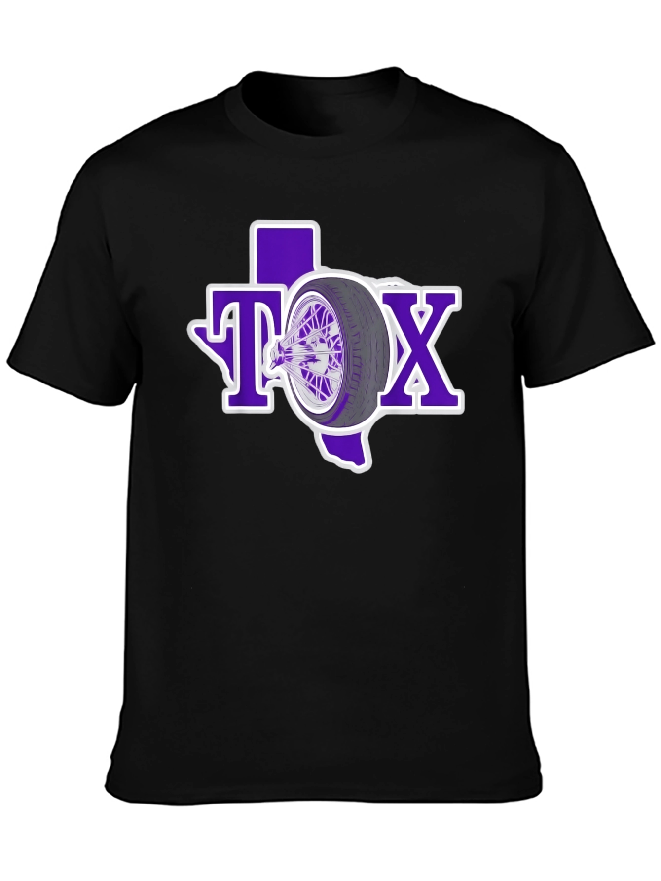 Texas Wheel T-Shirt - Purple TX Design