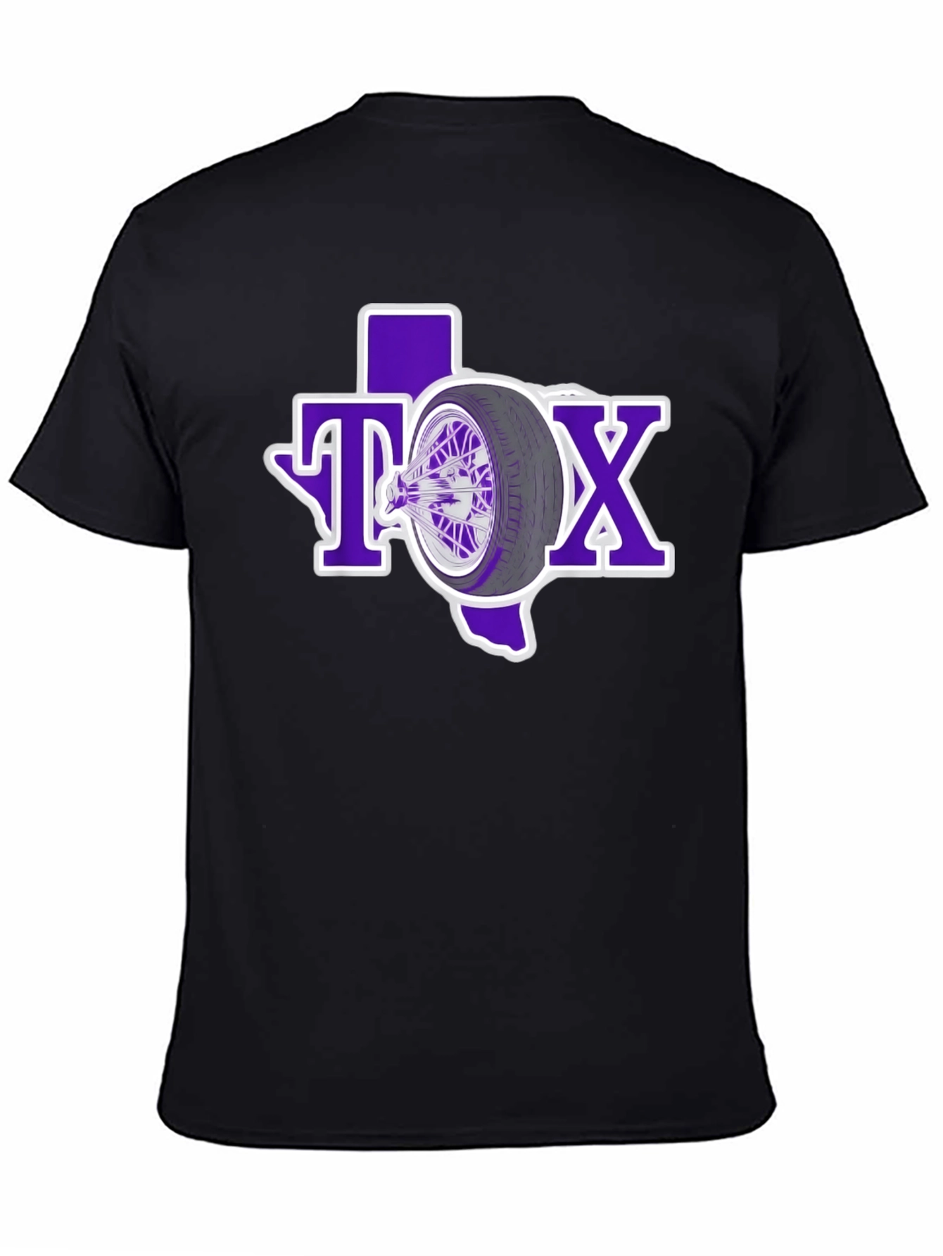 Texas Wheel T-Shirt - Purple TX Design